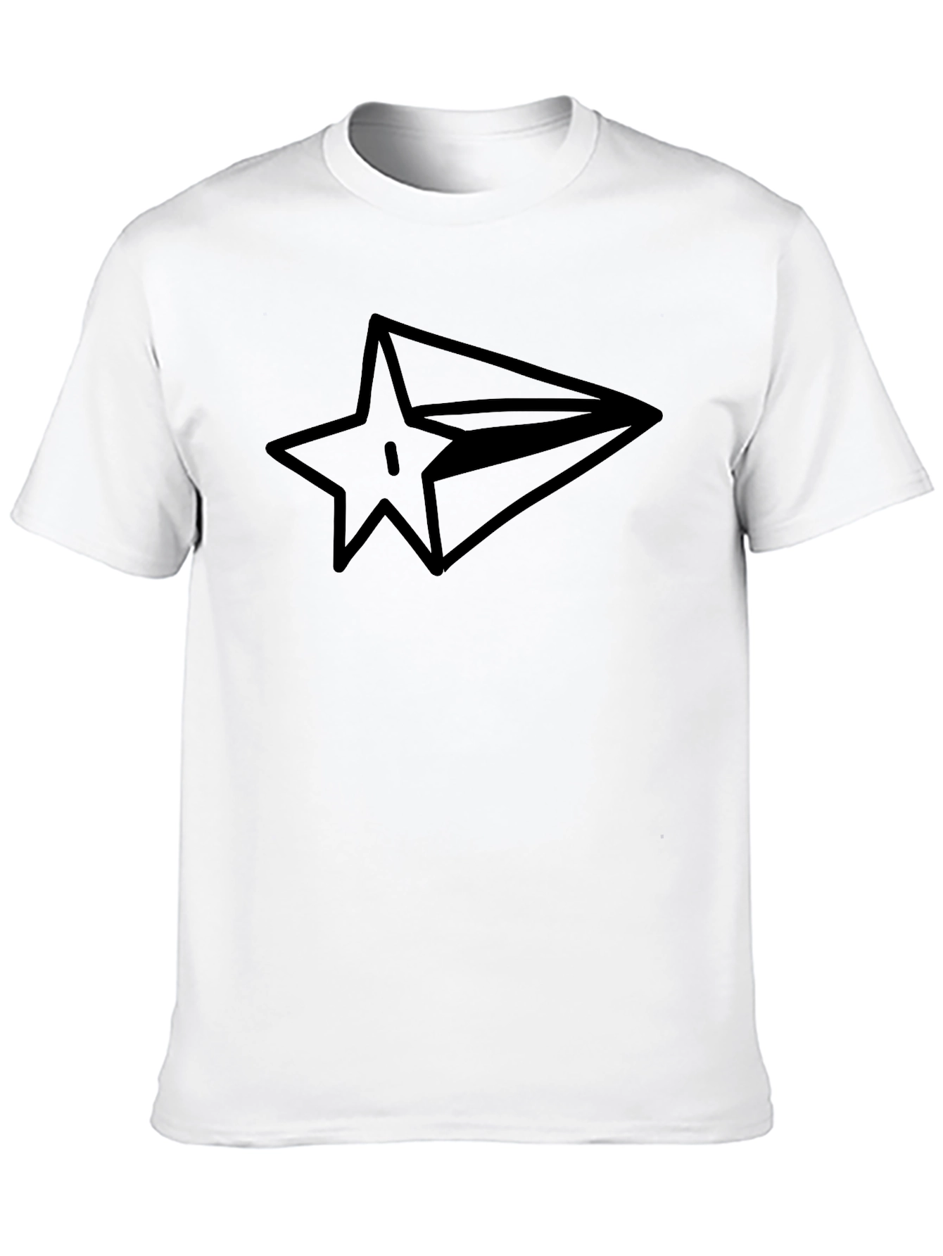 Graphic Tee: Star Plane Black T-Shirt