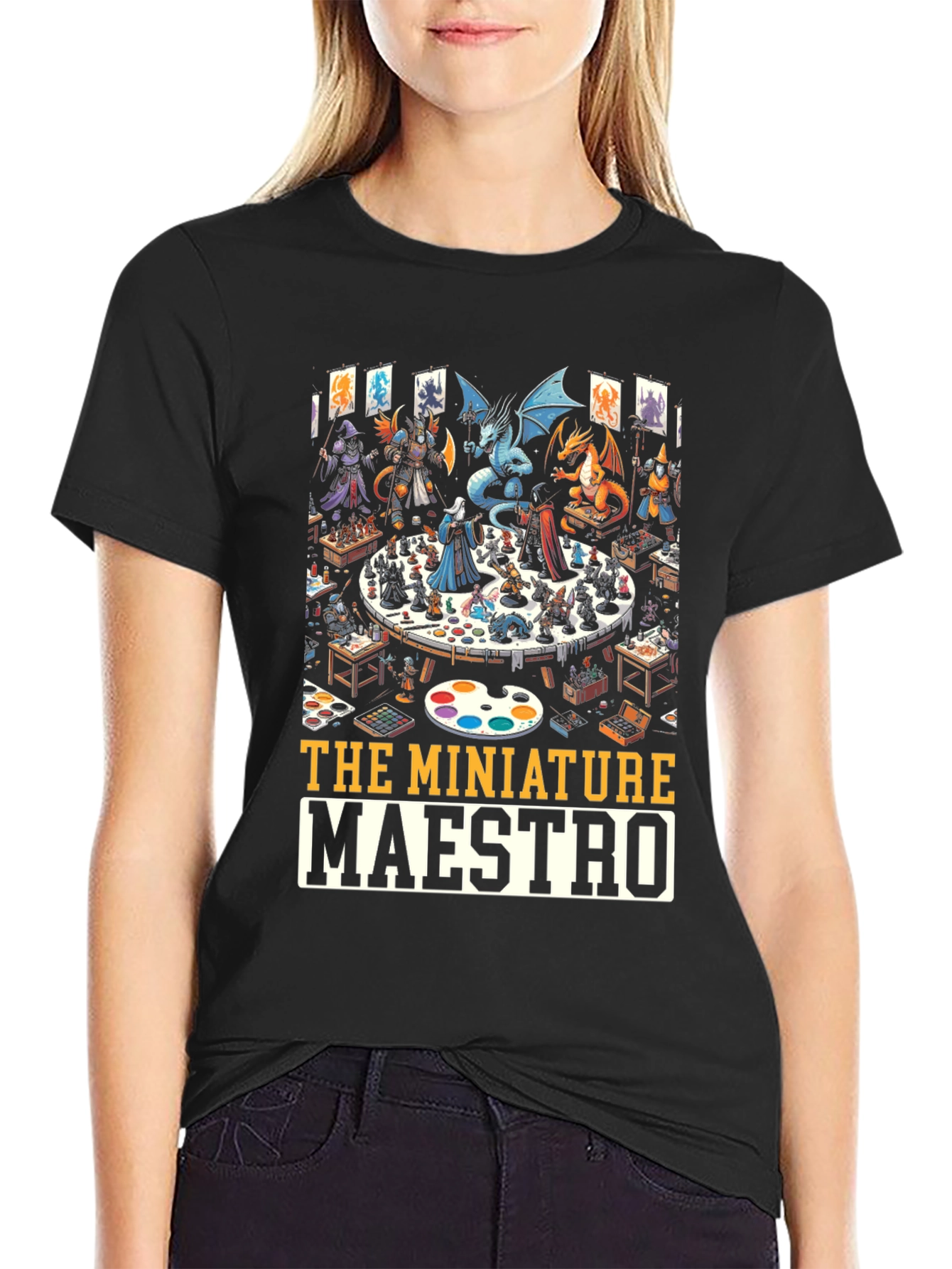 Miniature Maestro T-Shirt: Tabletop Gaming Art