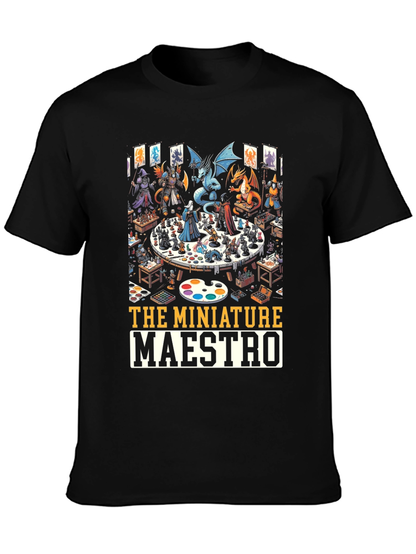 Miniature Maestro T-Shirt: Tabletop Gaming Art