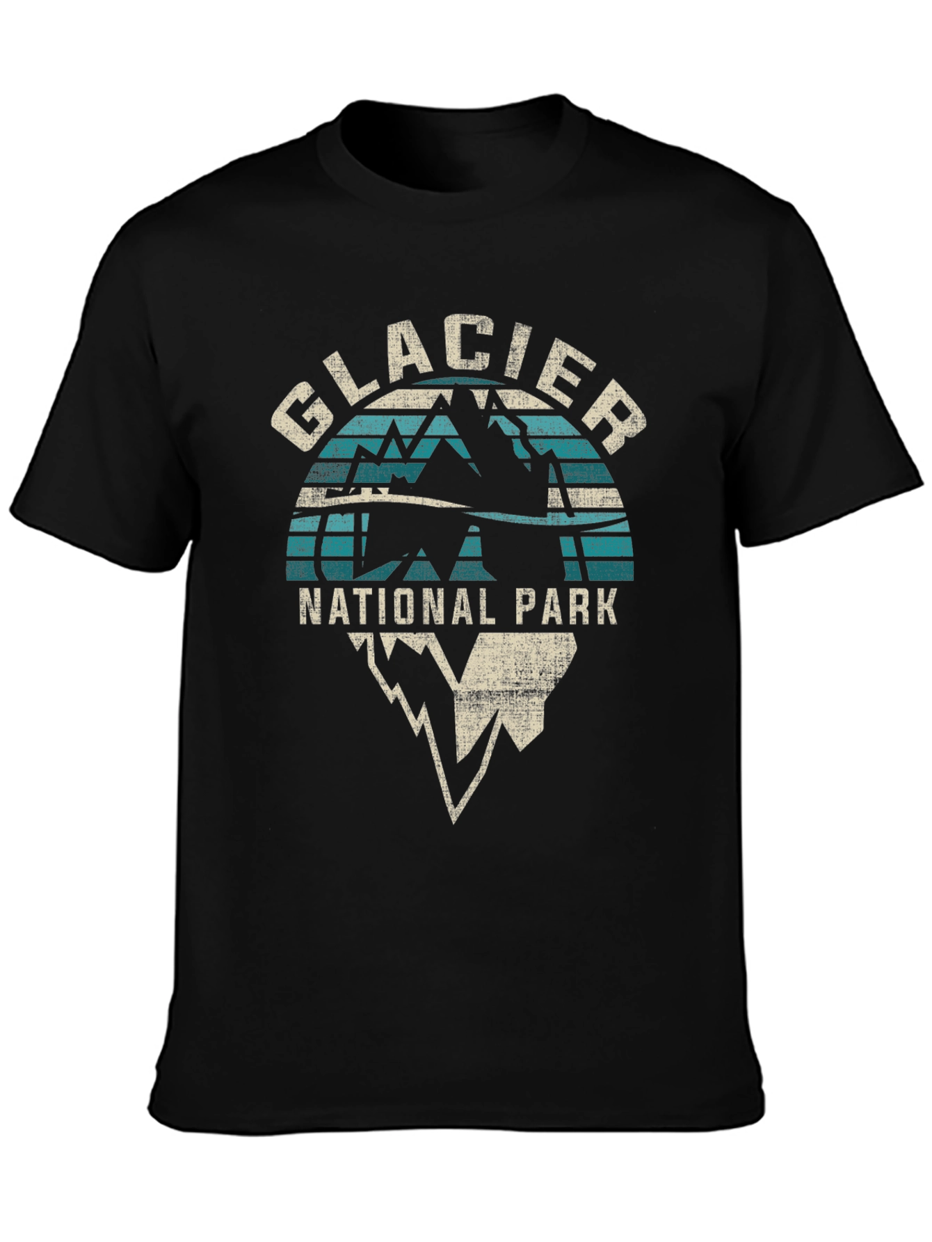 Glacier National Park Black Graphic Tee