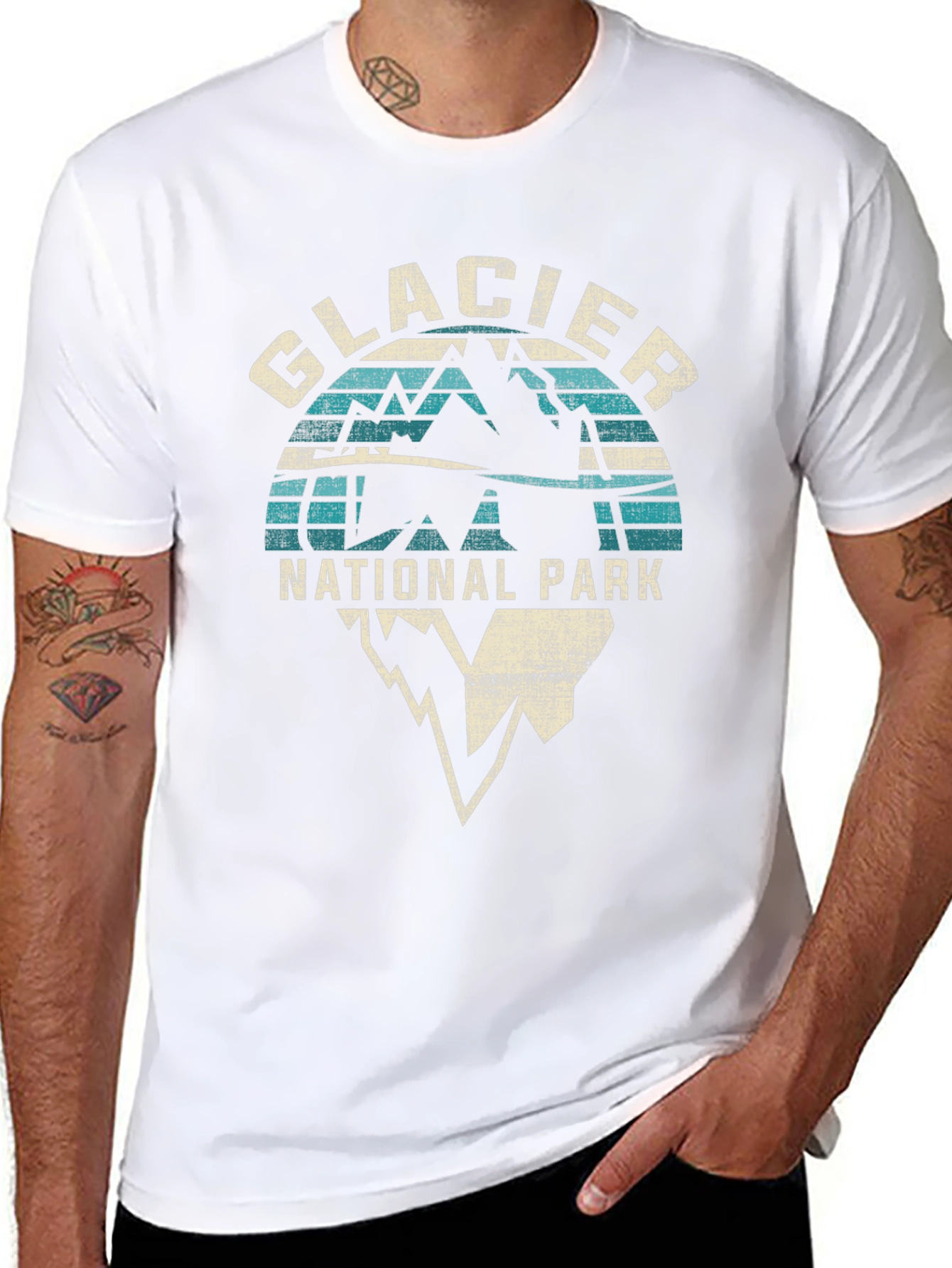 Glacier National Park Black Graphic Tee