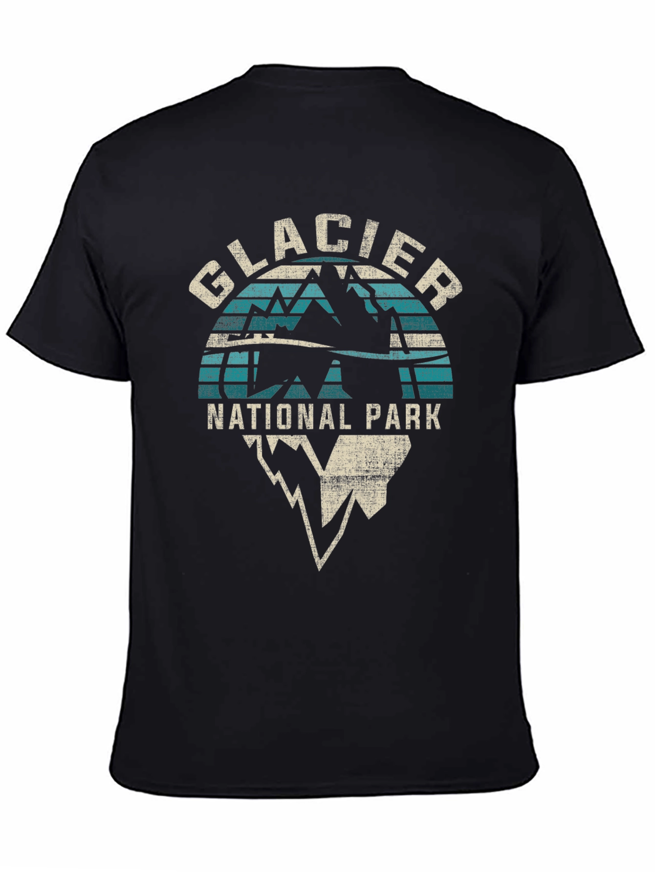 Glacier National Park Black Graphic Tee