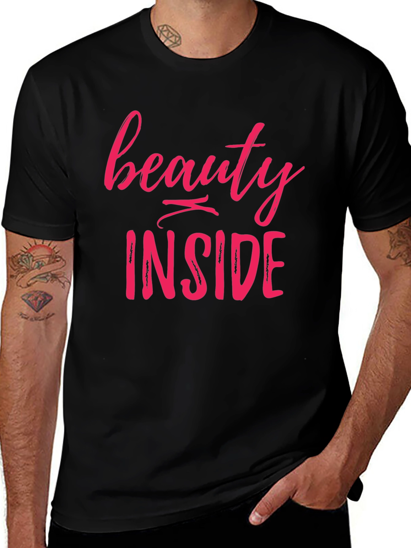 Beauty Inside Graphic Tee - Black Unisex