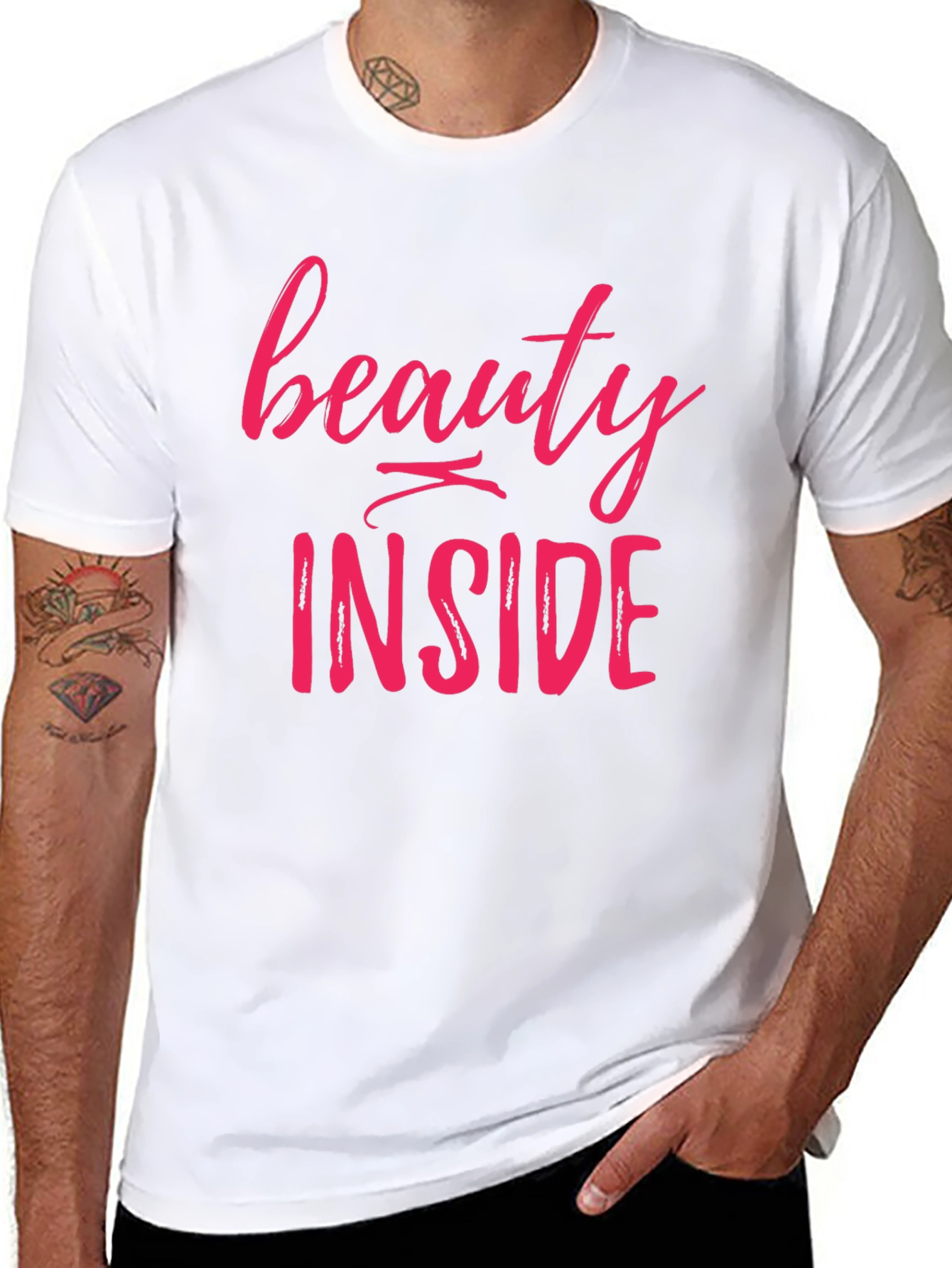 Beauty Inside Graphic Tee - Black Unisex