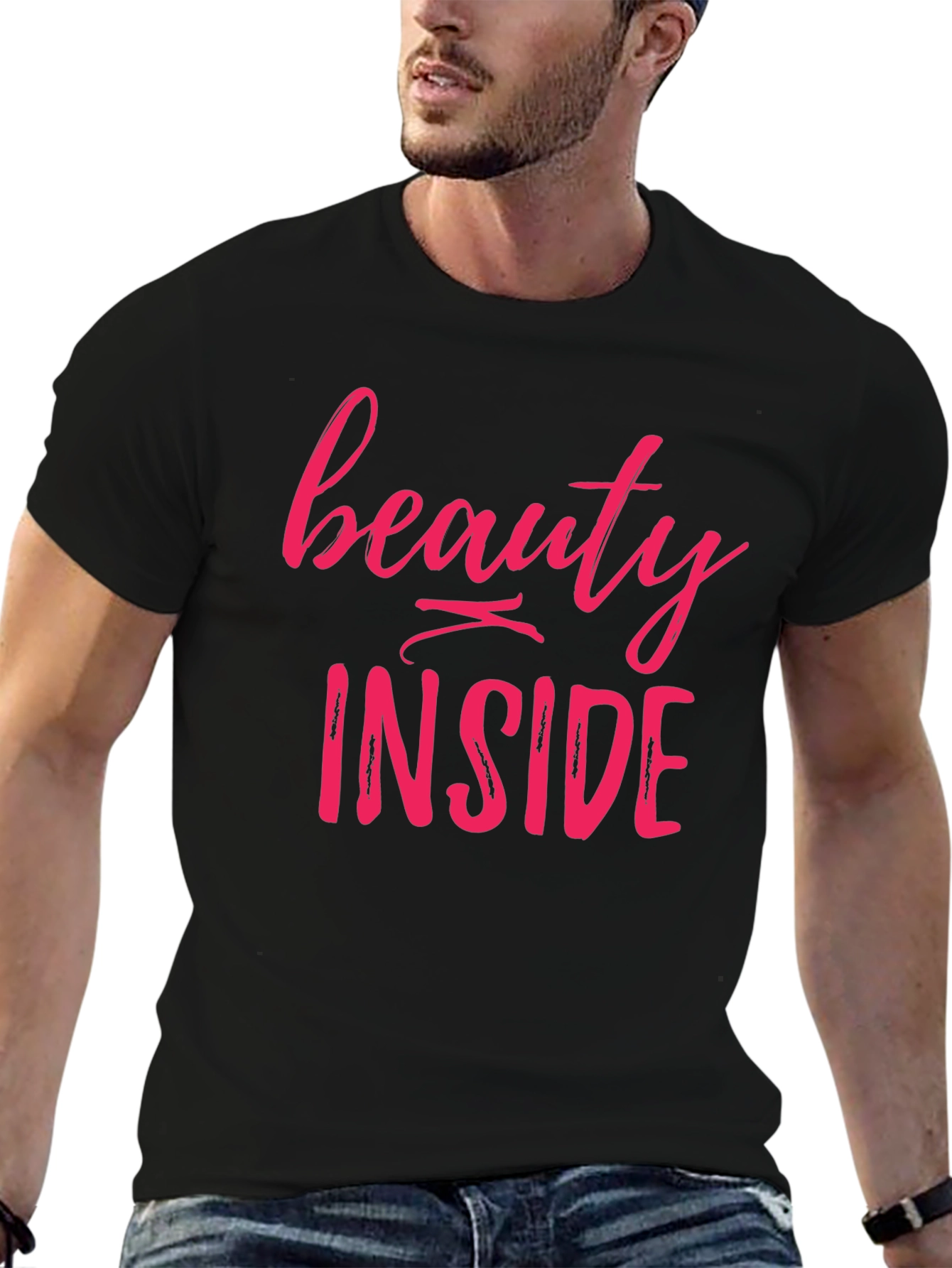 Beauty Inside Graphic Tee - Black Unisex
