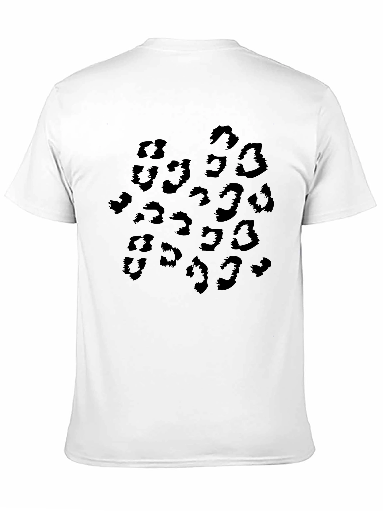 Black Leopard Print Crew Neck T-Shirt
