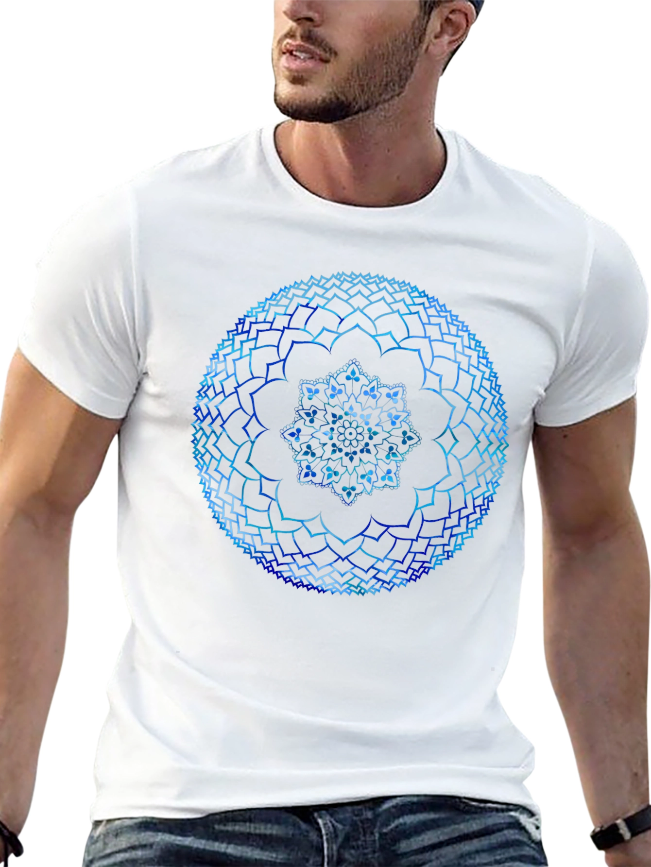 Blue Mandala Graphic Tee