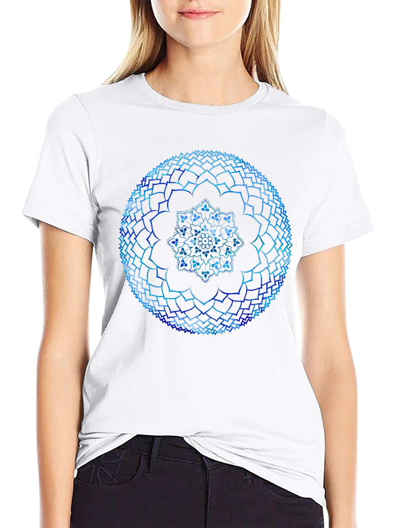 Blue Mandala Graphic Tee