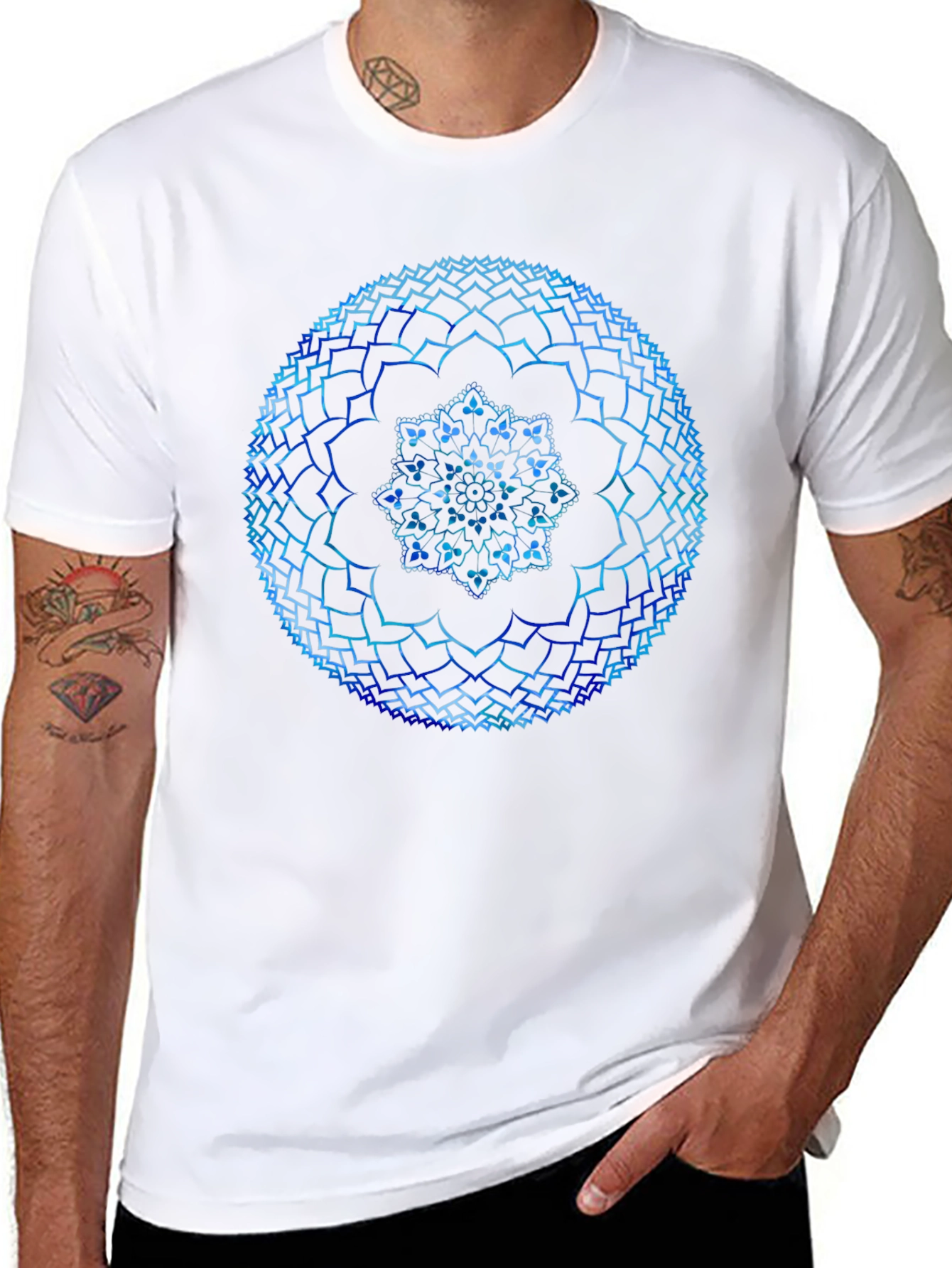 Blue Mandala Graphic Tee
