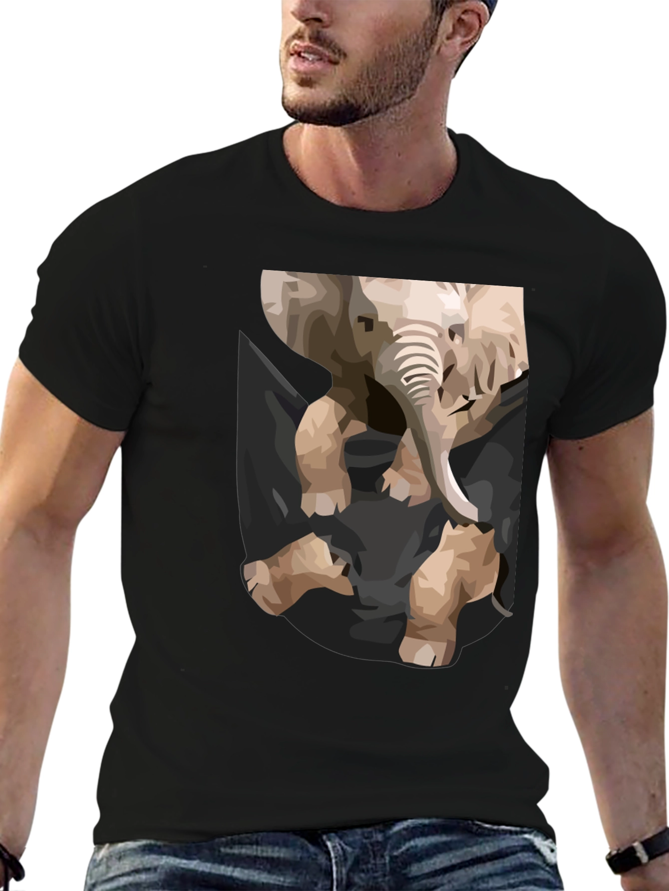 Elephant Pocket Graphic Tee - Casual Cool