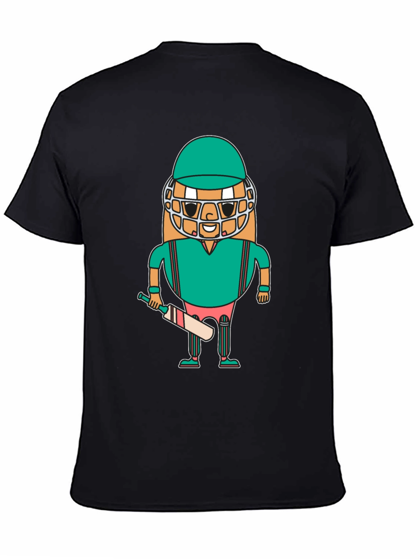 Cricket Player Cartoon T-Shirt Unique Design