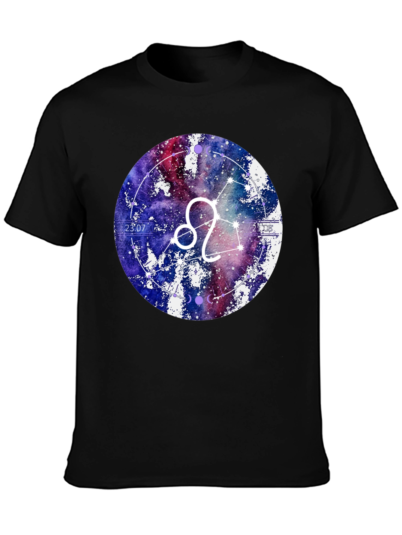 Leo Zodiac T-Shirt - Galaxy Design