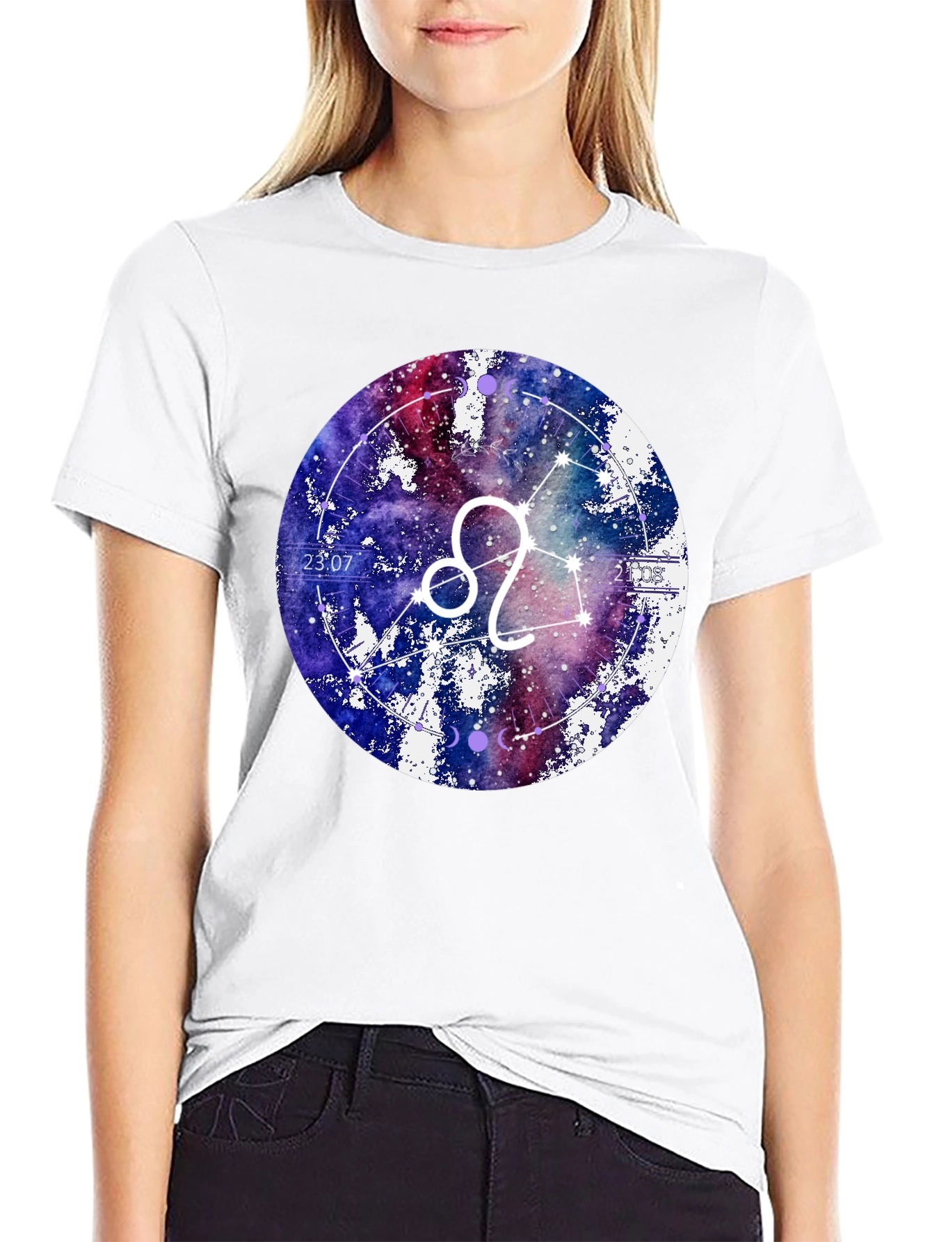Leo Zodiac T-Shirt - Galaxy Design