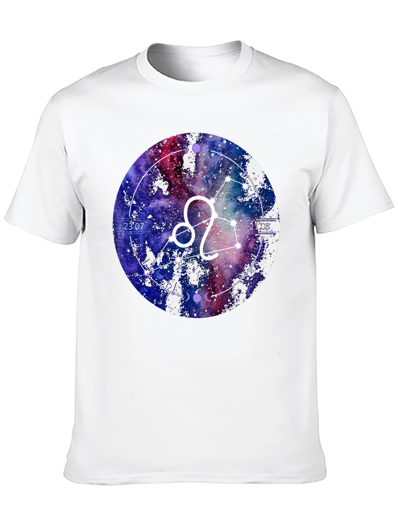 Leo Zodiac T-Shirt - Galaxy Design