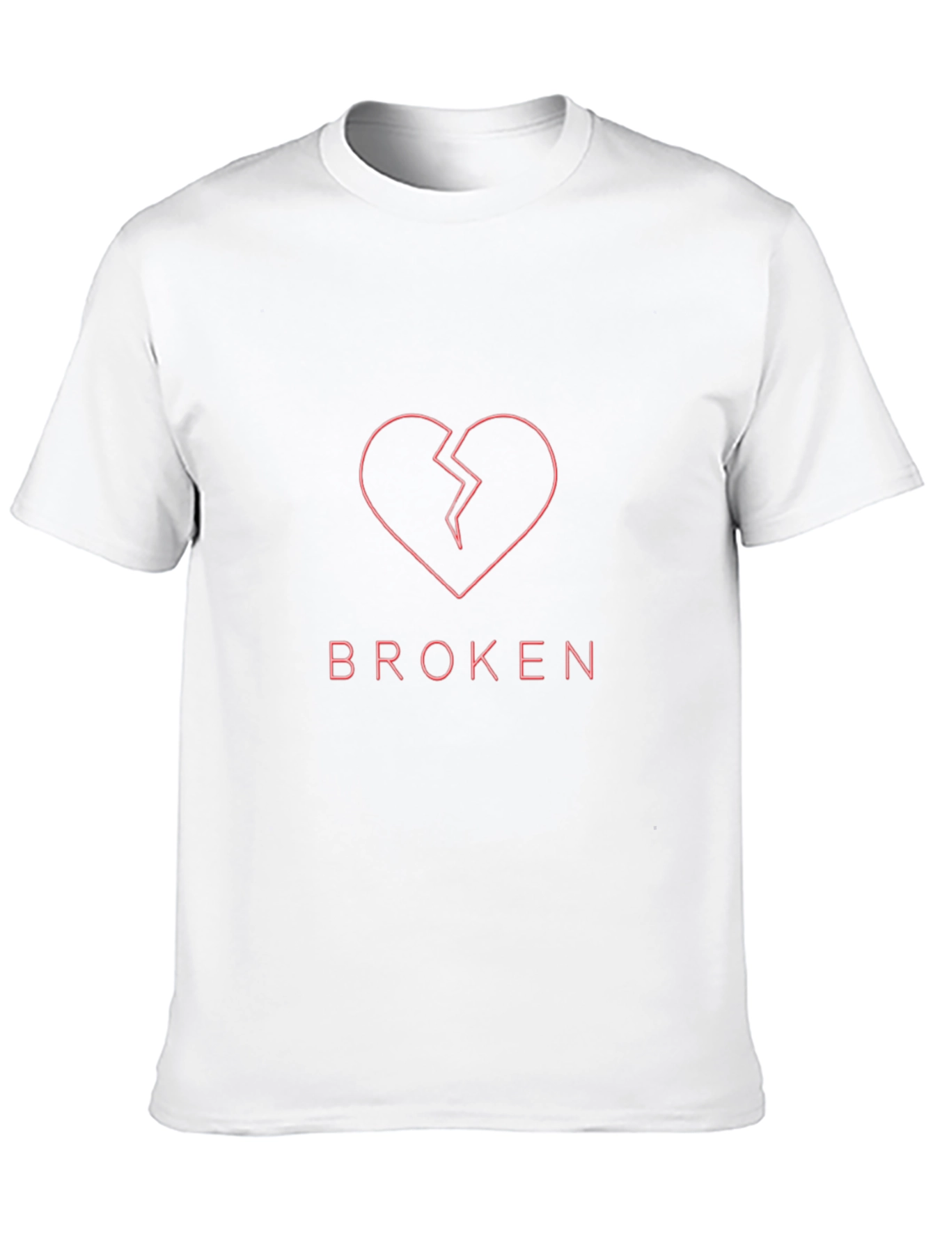 Broken Heart Graphic Tee - Mens Casual T-Shirt