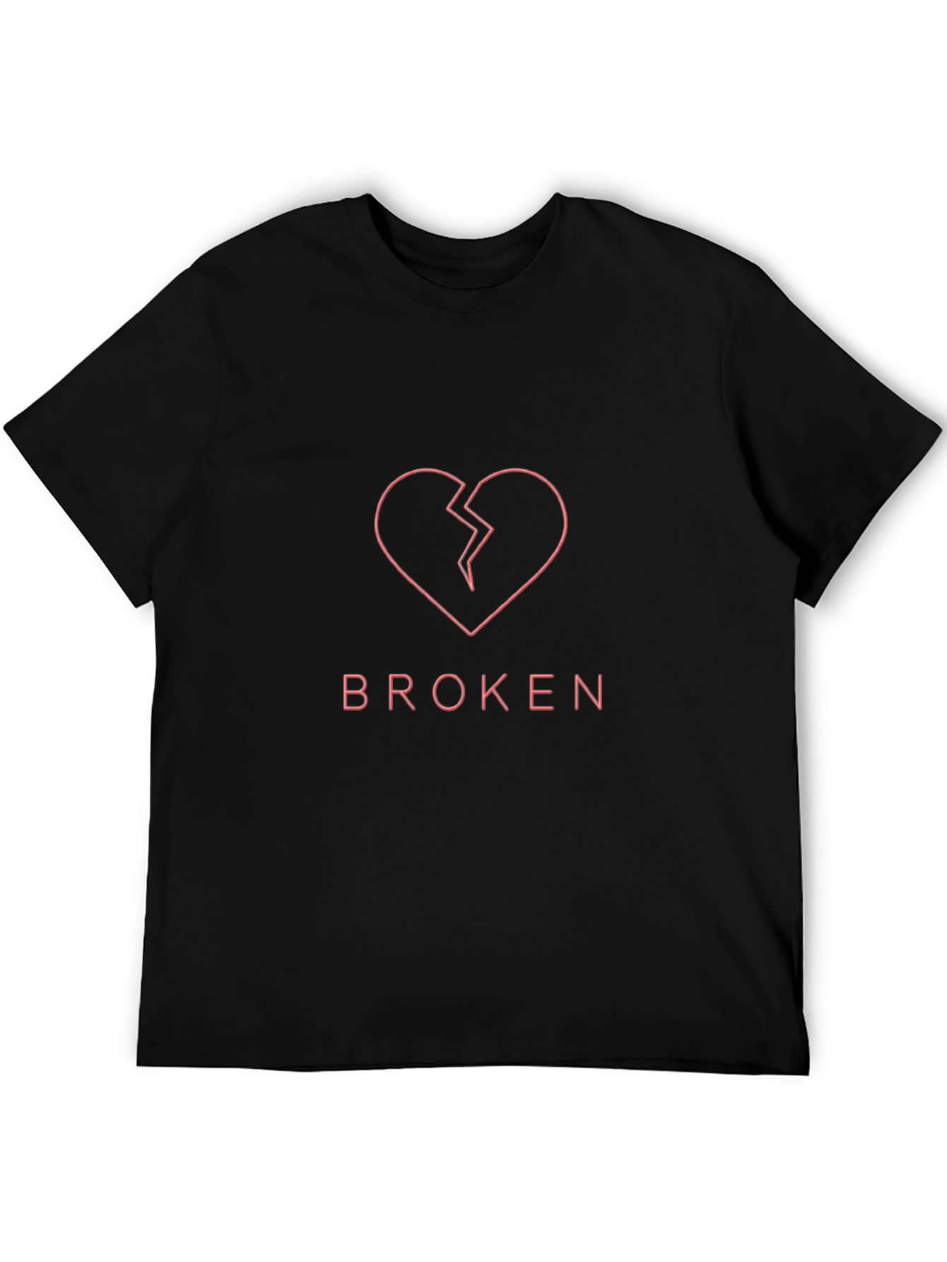 Broken Heart Graphic Tee - Mens Casual T-Shirt