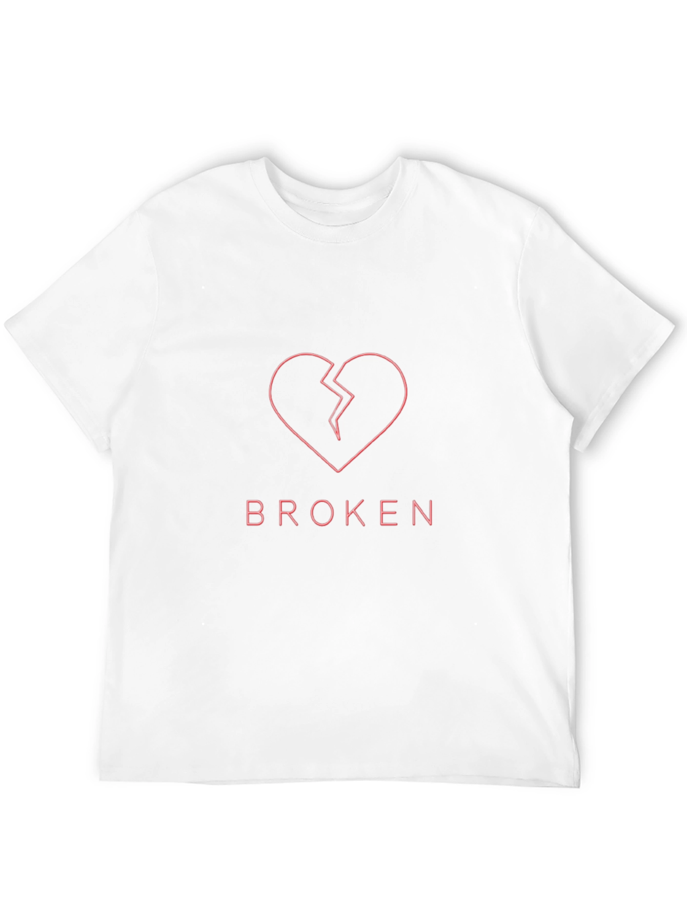 Broken Heart Graphic Tee - Mens Casual T-Shirt