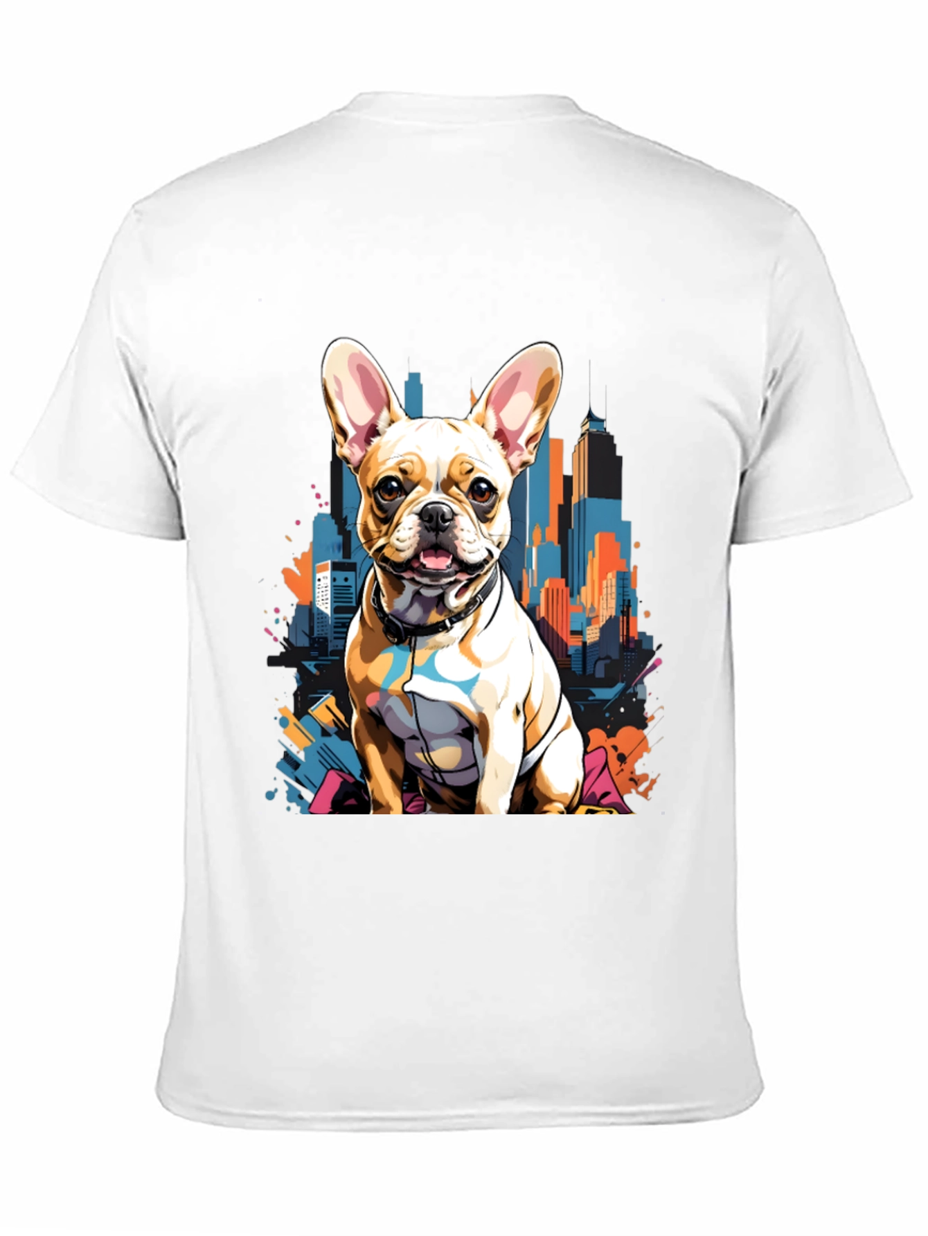 Urban Bulldog Tee - Cityscape Pup Graphic T-Shirt