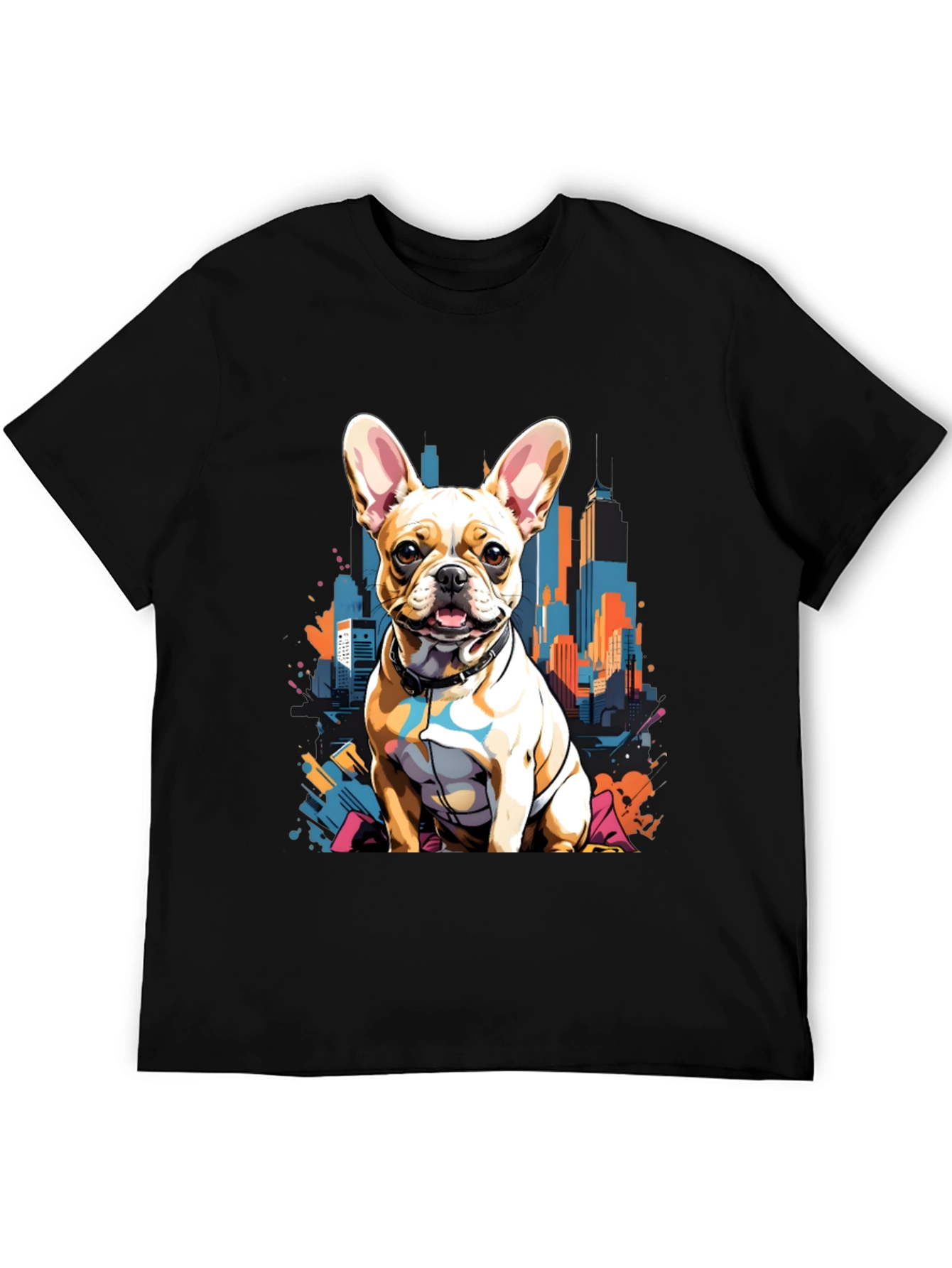 Urban Bulldog Tee - Cityscape Pup Graphic T-Shirt
