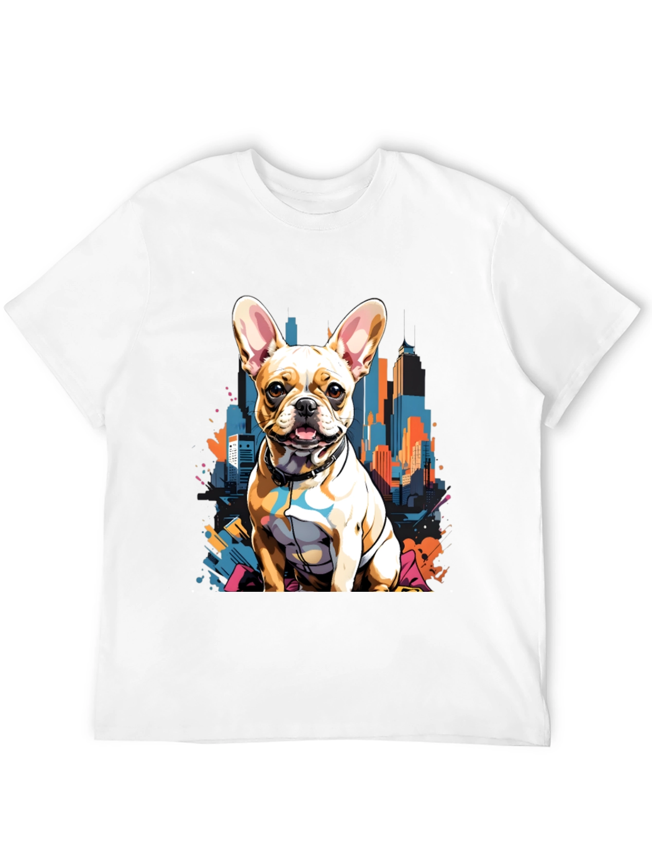 Urban Bulldog Tee - Cityscape Pup Graphic T-Shirt