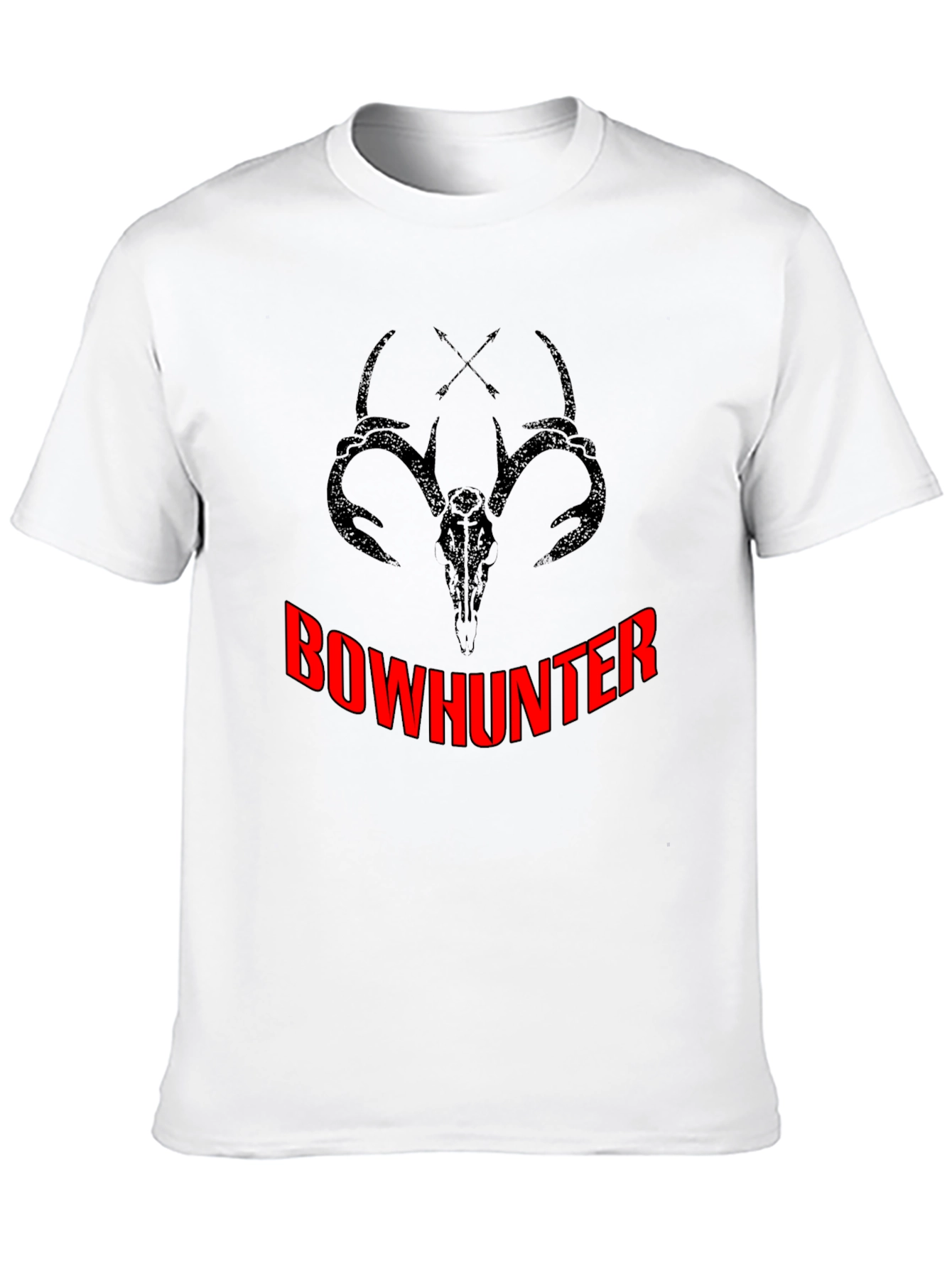 Bowhunter T-Shirt: Deer Skull and Arrow Design