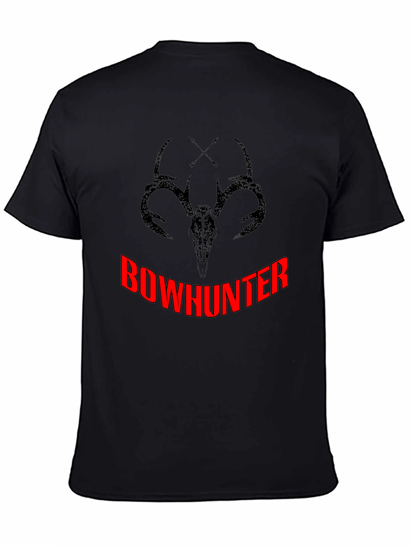 Bowhunter T-Shirt: Deer Skull and Arrow Design
