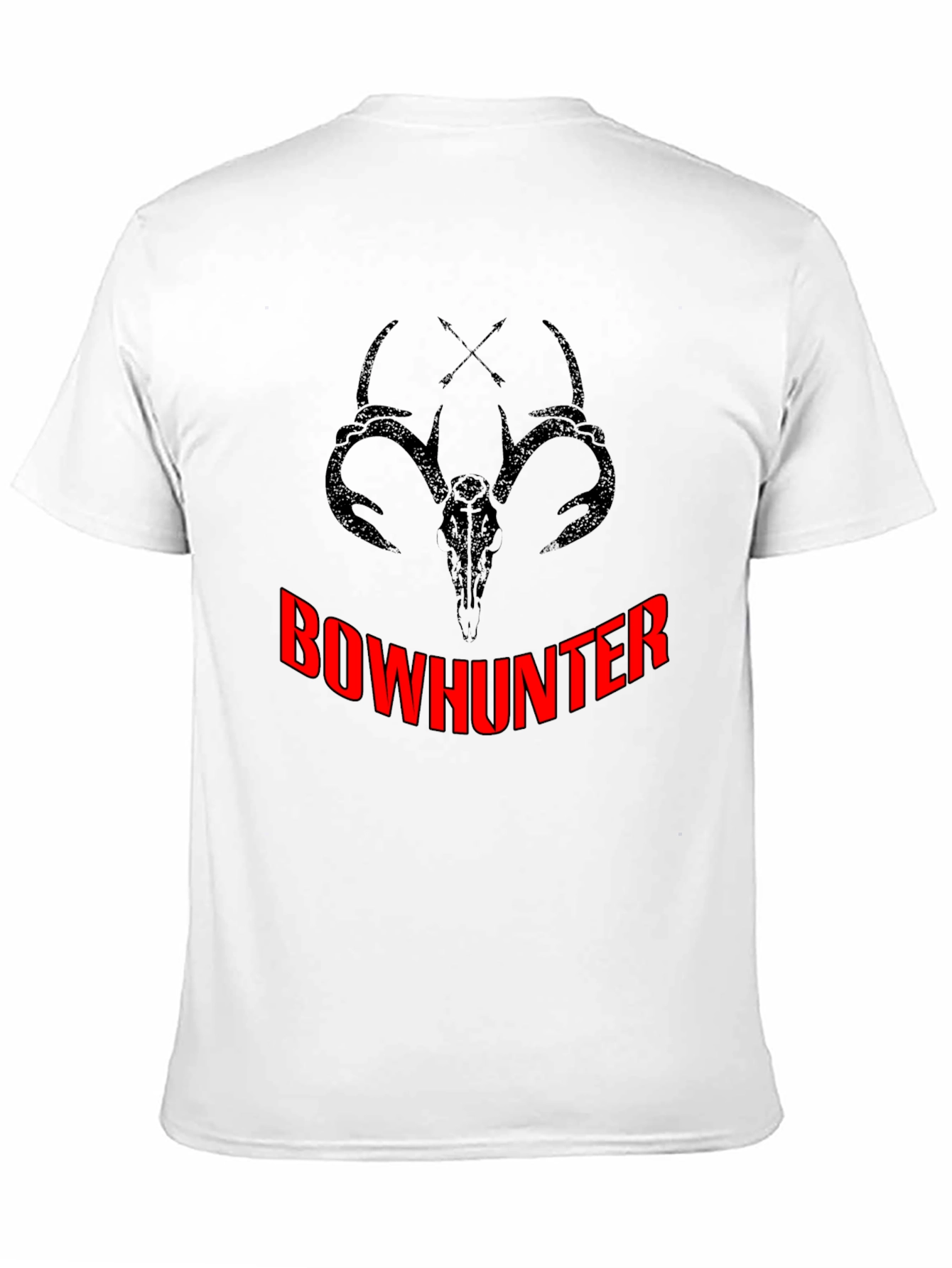 Bowhunter T-Shirt: Deer Skull and Arrow Design