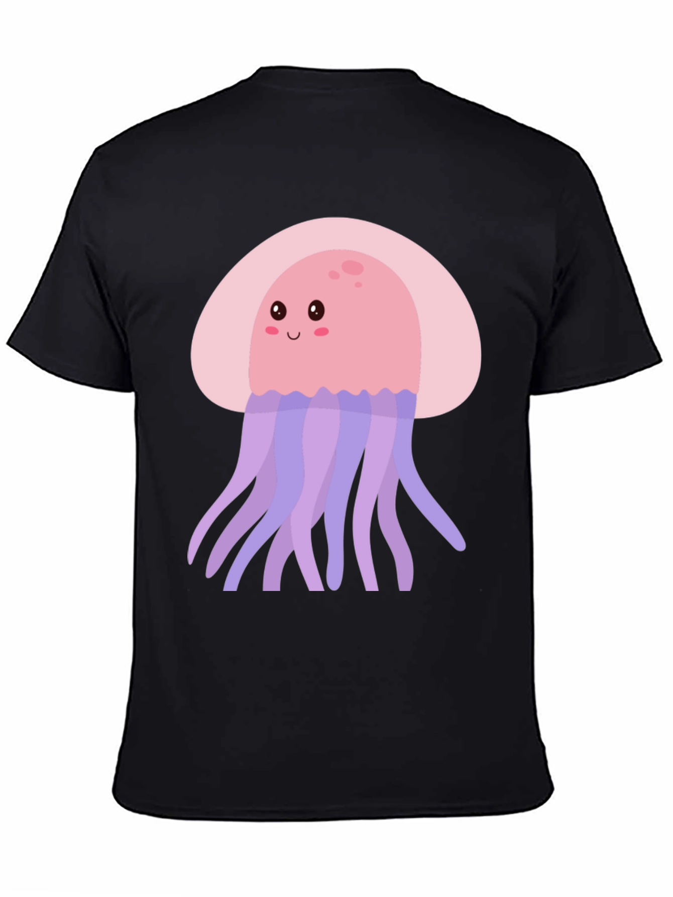 Cute Jellyfish Graphic Tee - Black