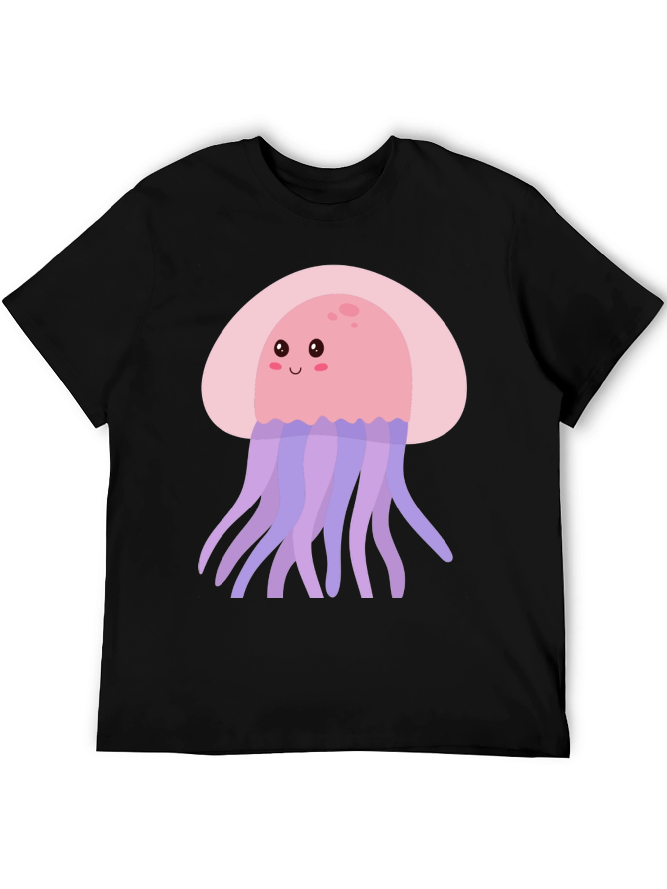 Cute Jellyfish Graphic Tee - Black