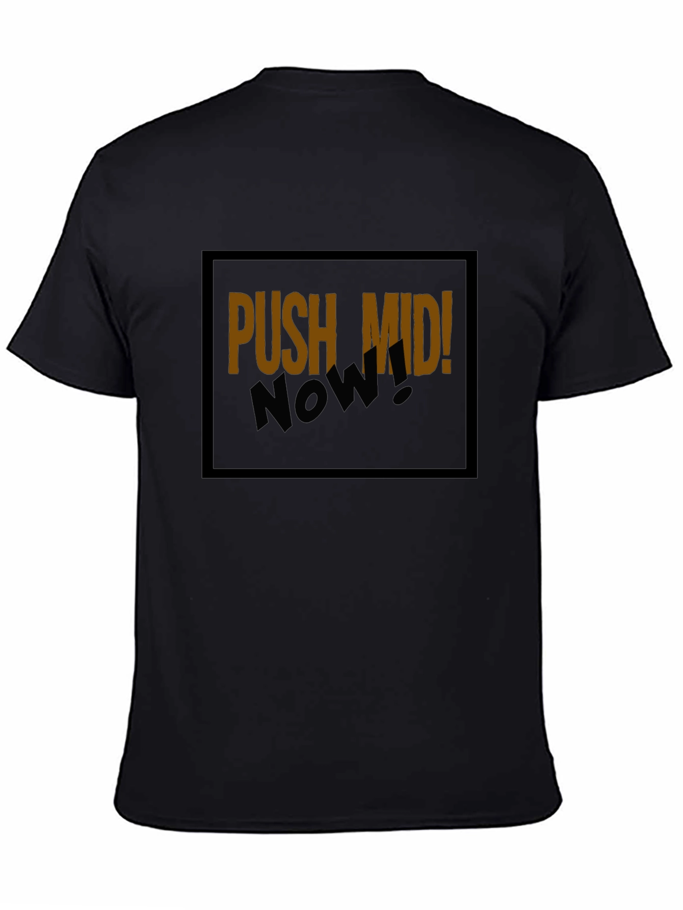 Push Mid Now Black Graphic Tee