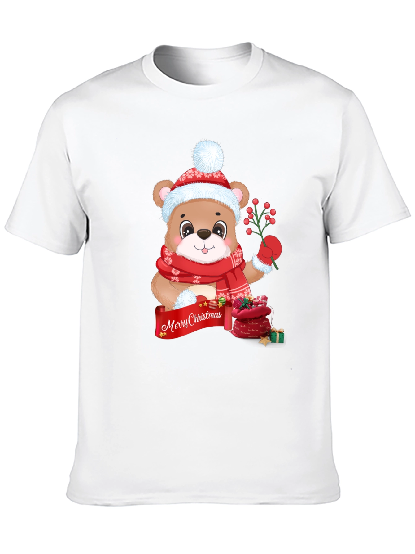 Festive Christmas Bear Graphic Tee