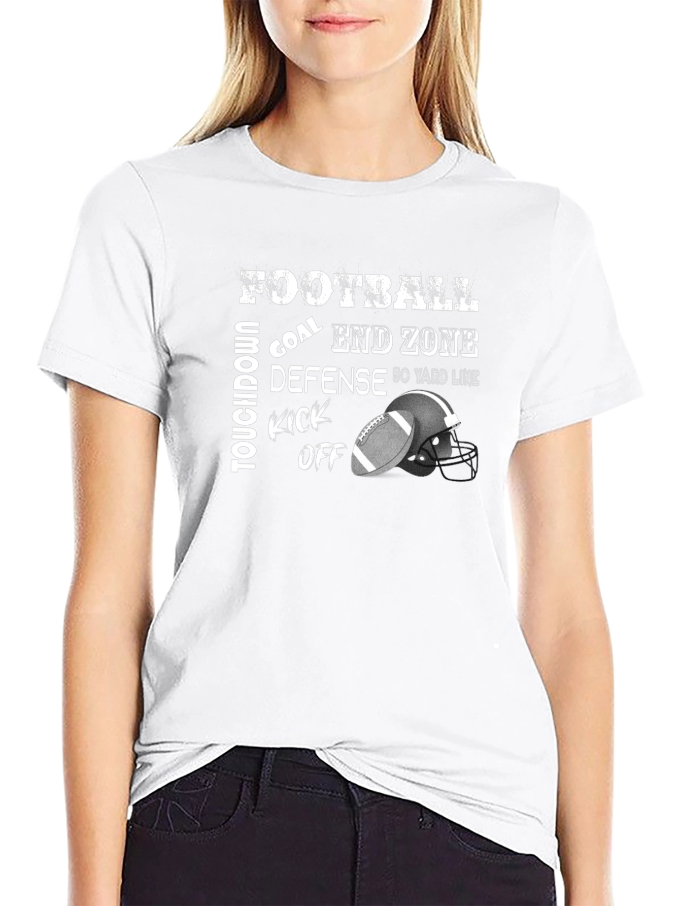 Football Theme Graphic Tee
