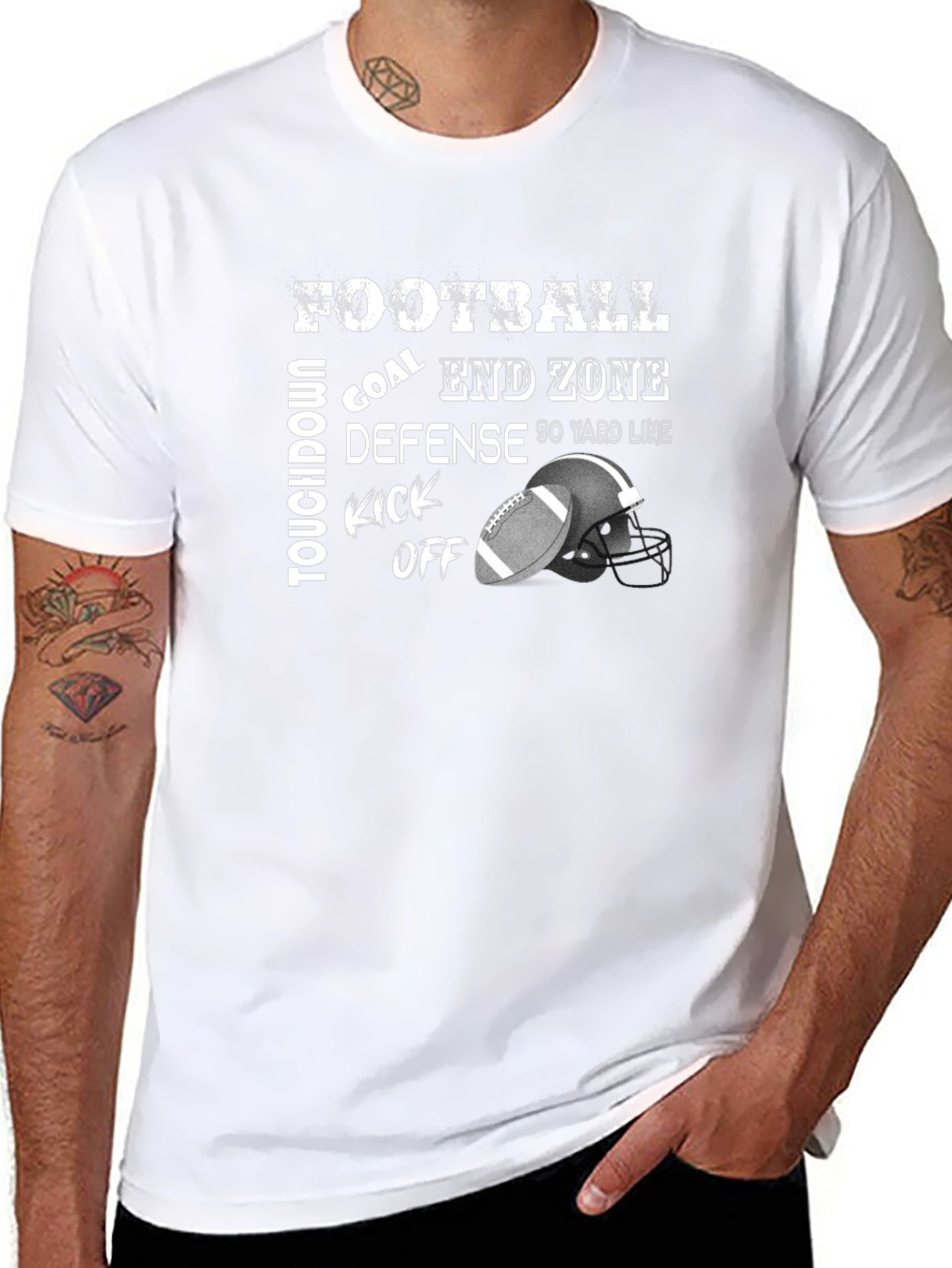 Football Theme Graphic Tee