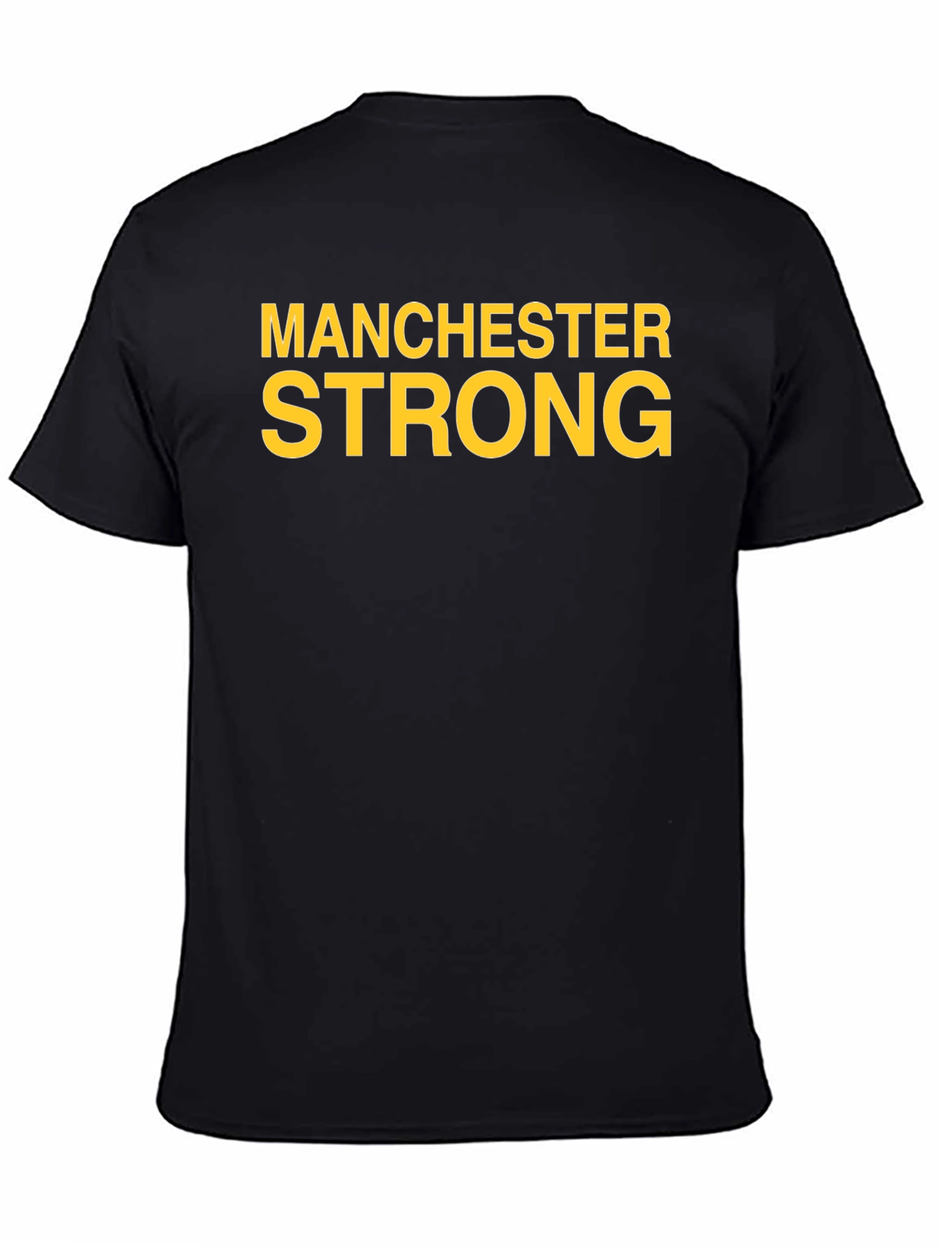 Manchester Strong Graphic Tee - Black Cotton T-Shirt