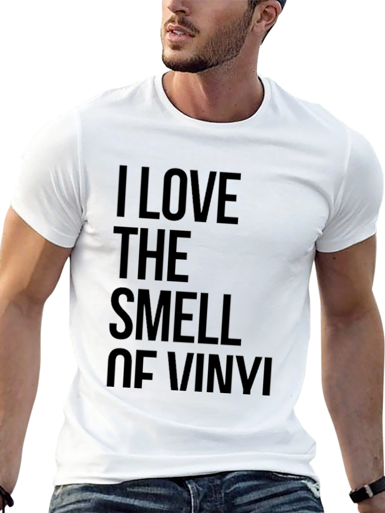I Love The Smell of Vinyl Black T-Shirt