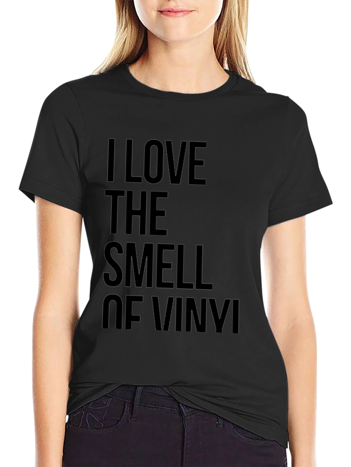 I Love The Smell of Vinyl Black T-Shirt