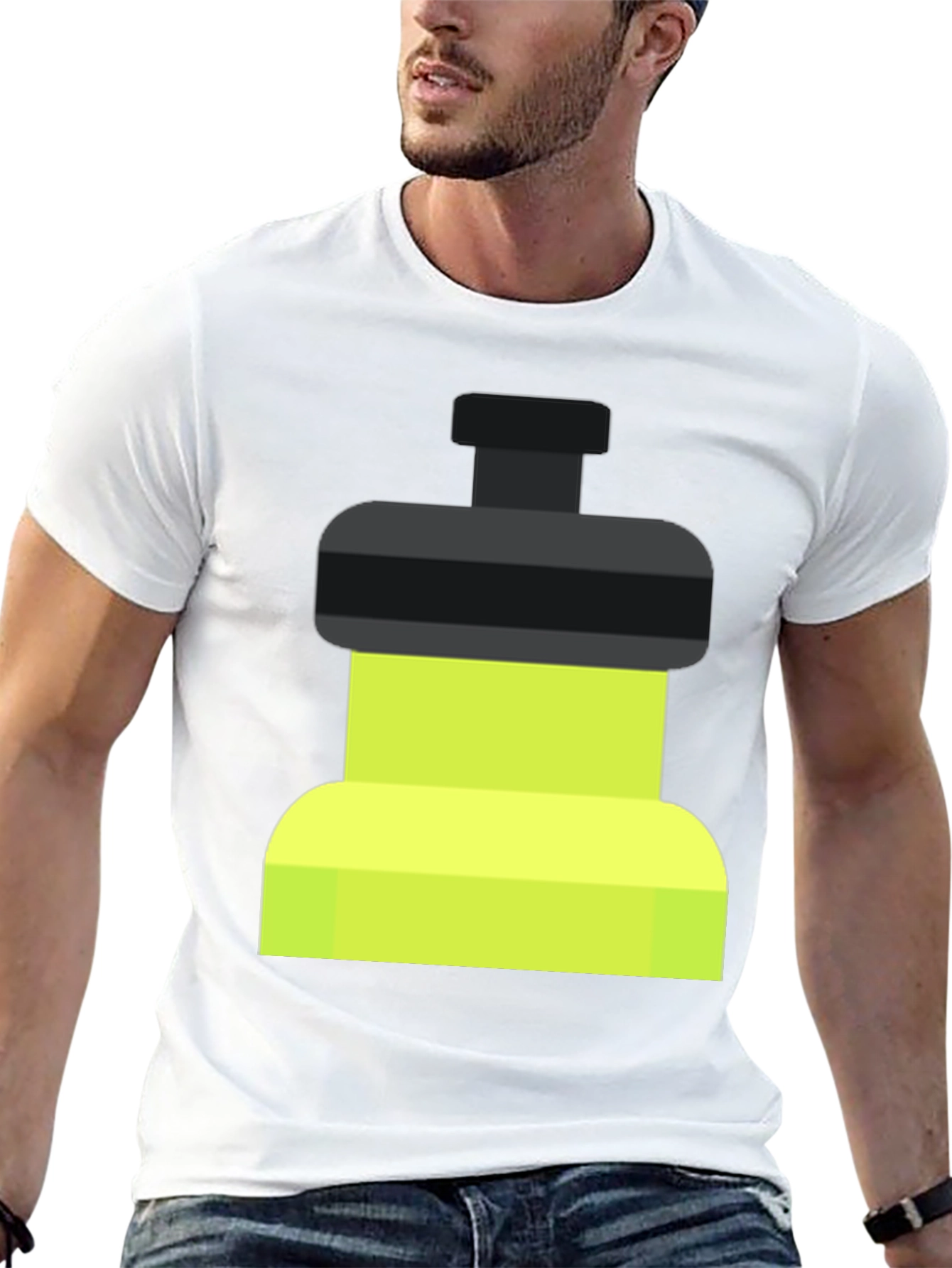 Fitness Black T-Shirt with Green/Black Graphic