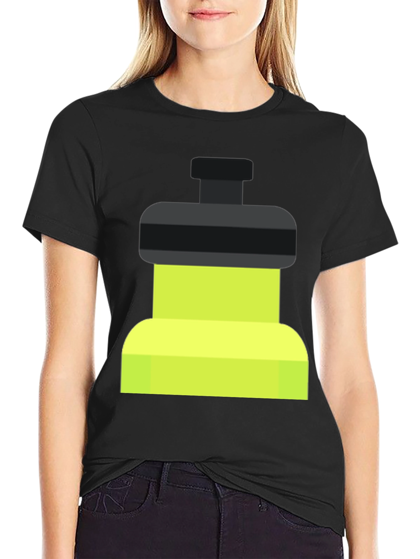 Fitness Black T-Shirt with Green/Black Graphic