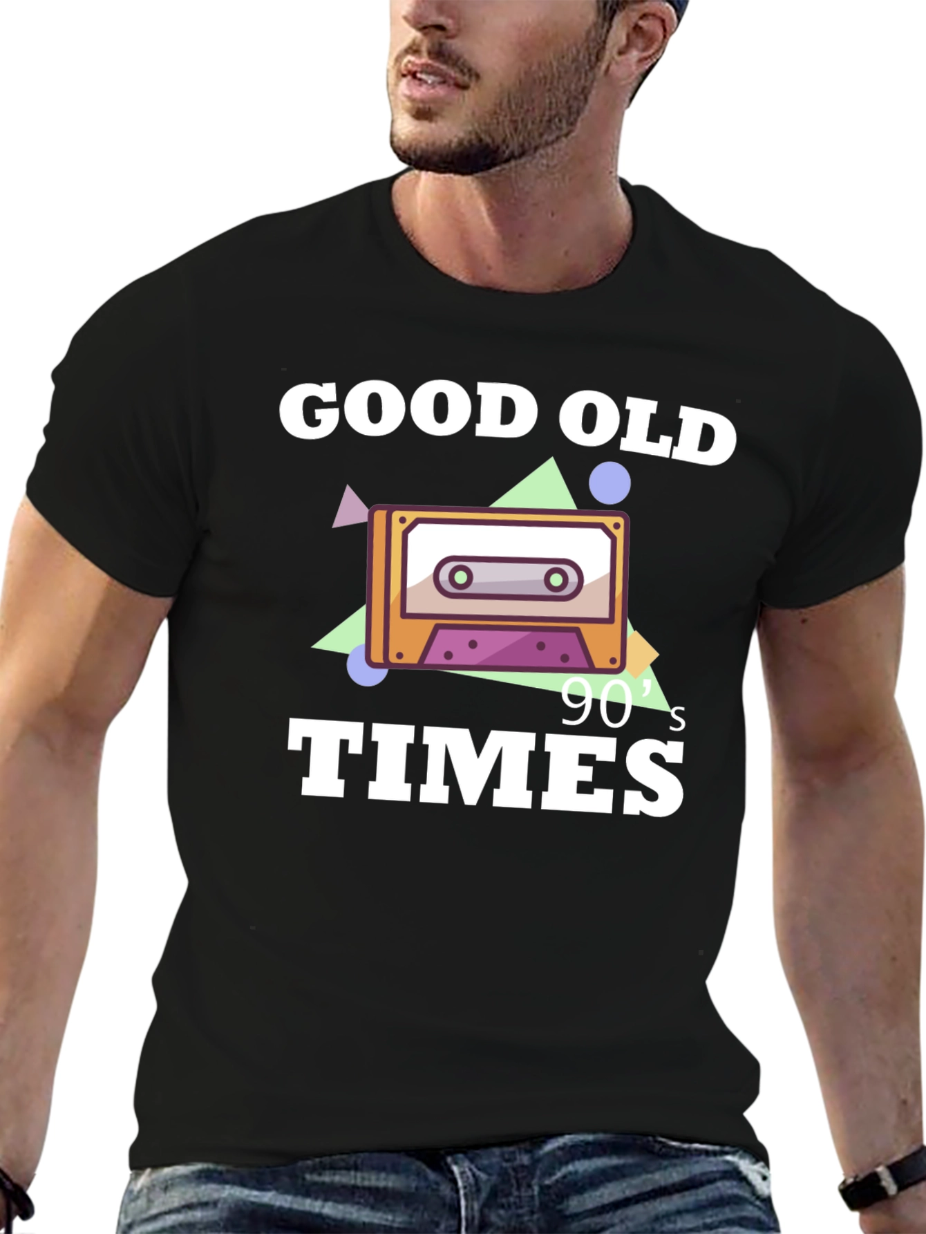 Good Old 90s Times Cassette Tape Graphic Tee