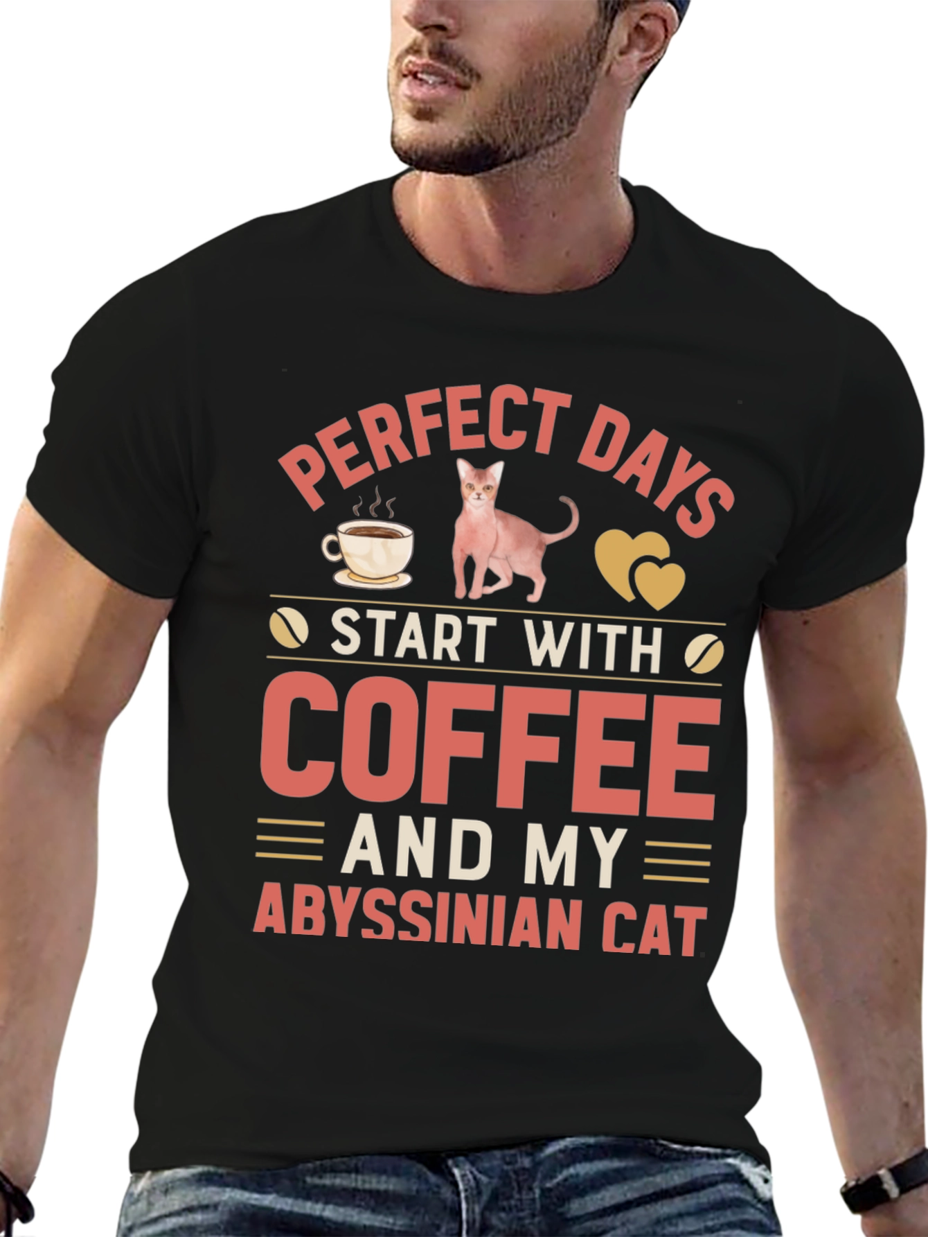 Perfect Days Cat & Coffee Tee