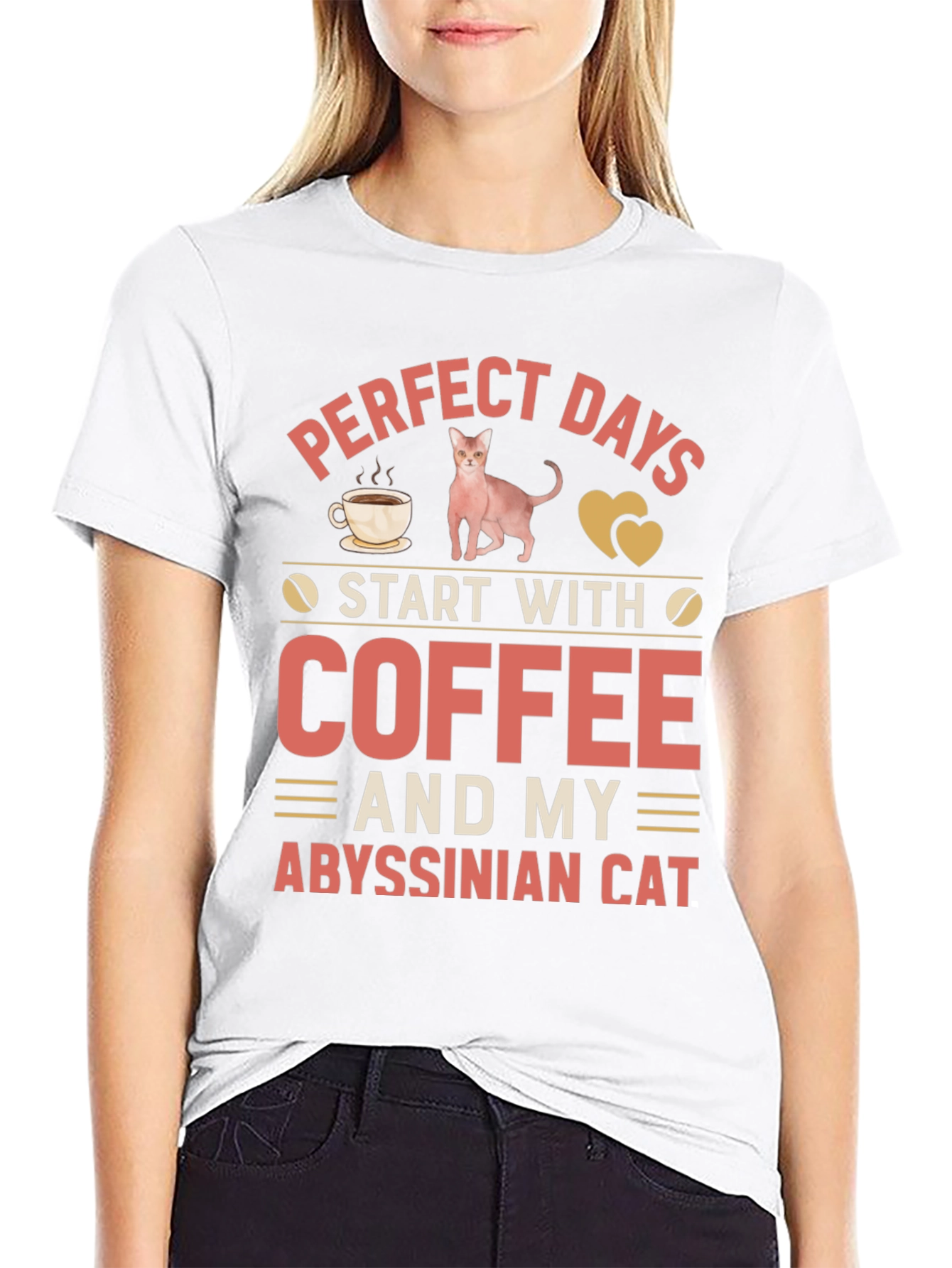 Perfect Days Cat & Coffee Tee