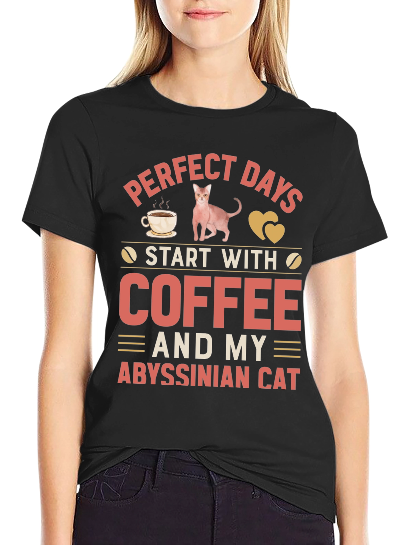 Perfect Days Cat & Coffee Tee