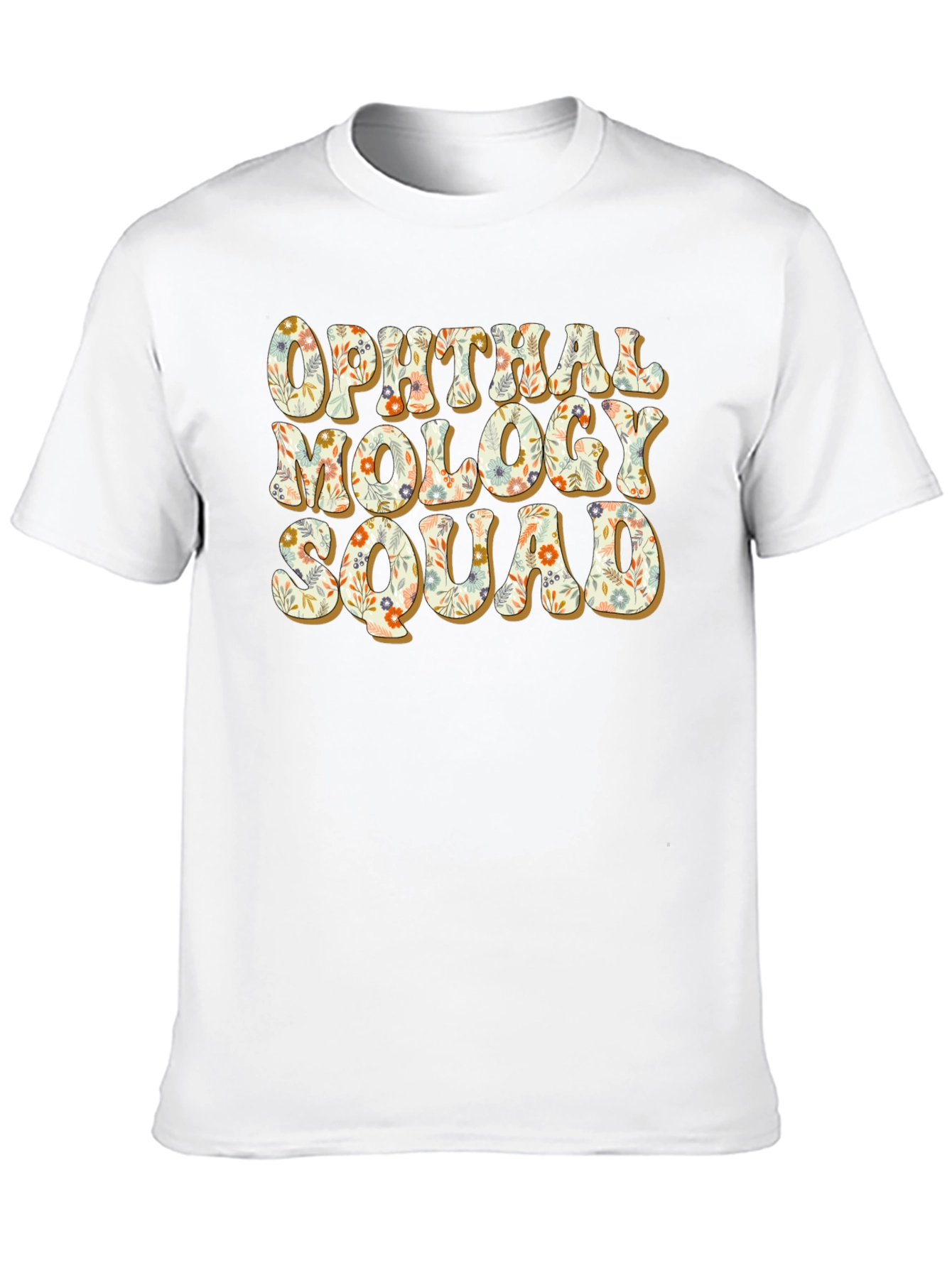 Ophthalmology Squad Floral Graphic T-Shirt