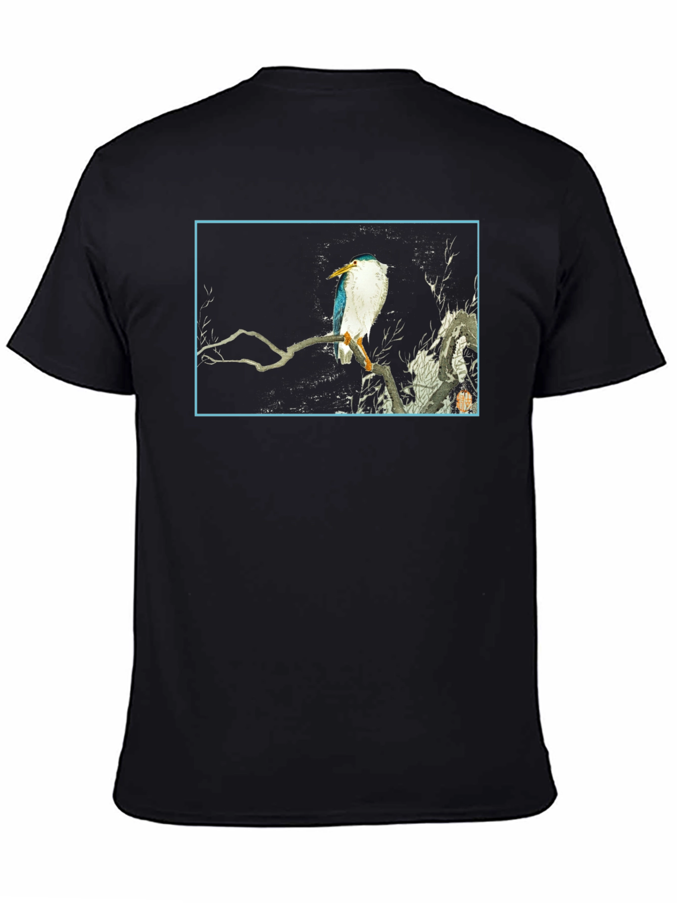 Bird Art Graphic T-Shirt - Black