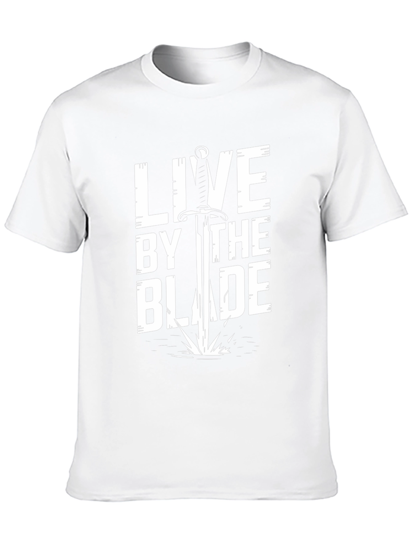 Live By The Blade Sword Graphic Black T-Shirt
