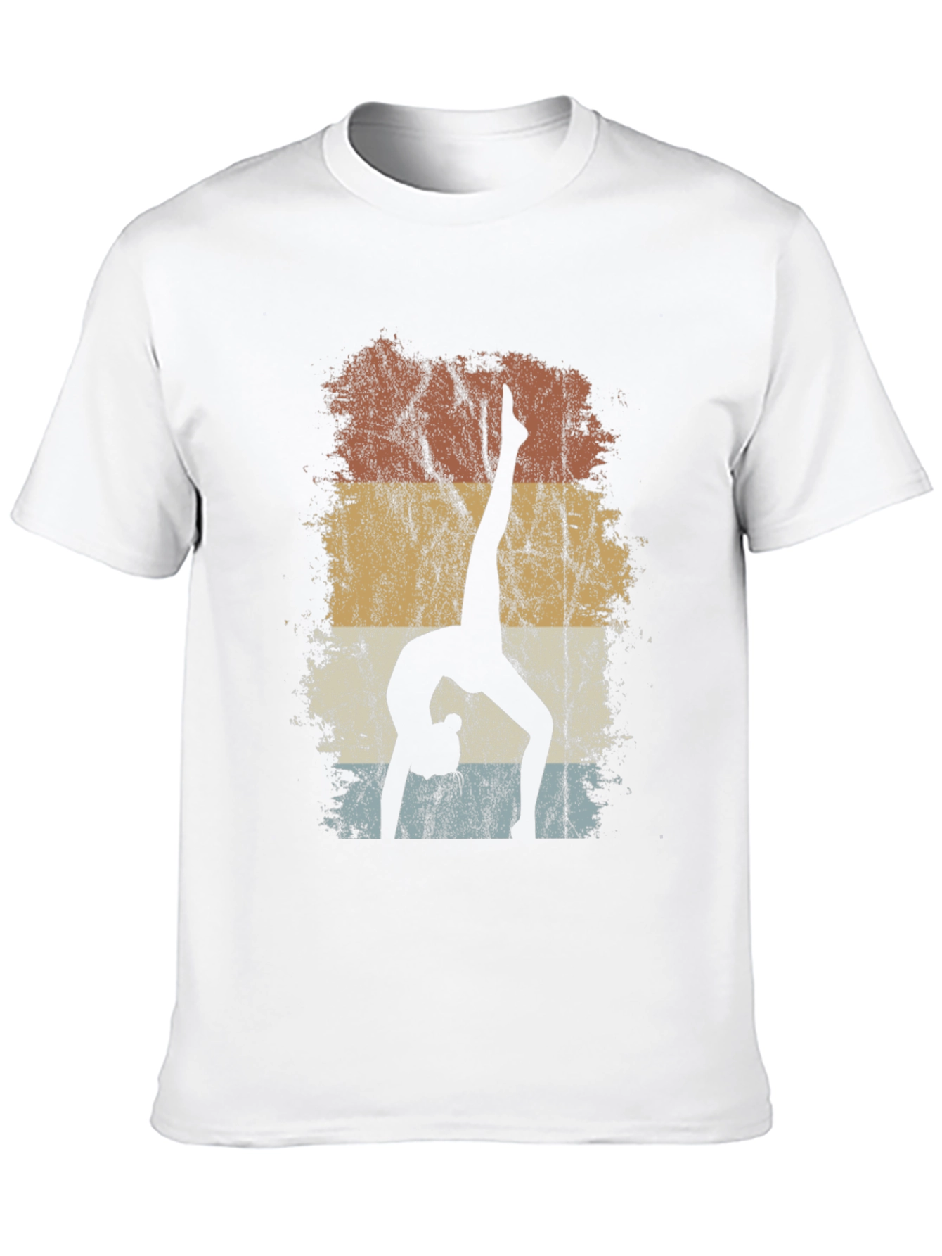 Yoga Pose Silhouette T-Shirt - Retro Style