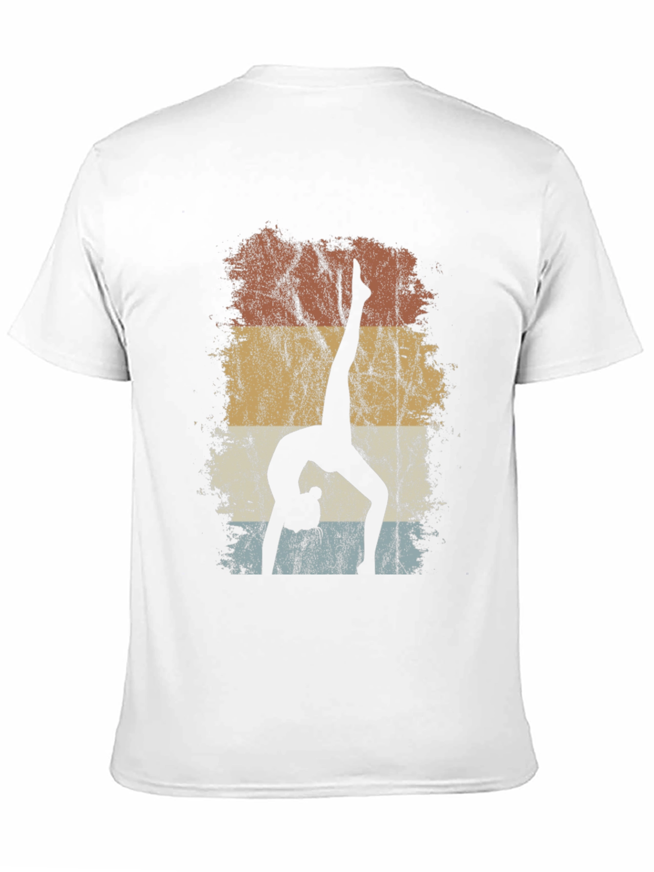 Yoga Pose Silhouette T-Shirt - Retro Style