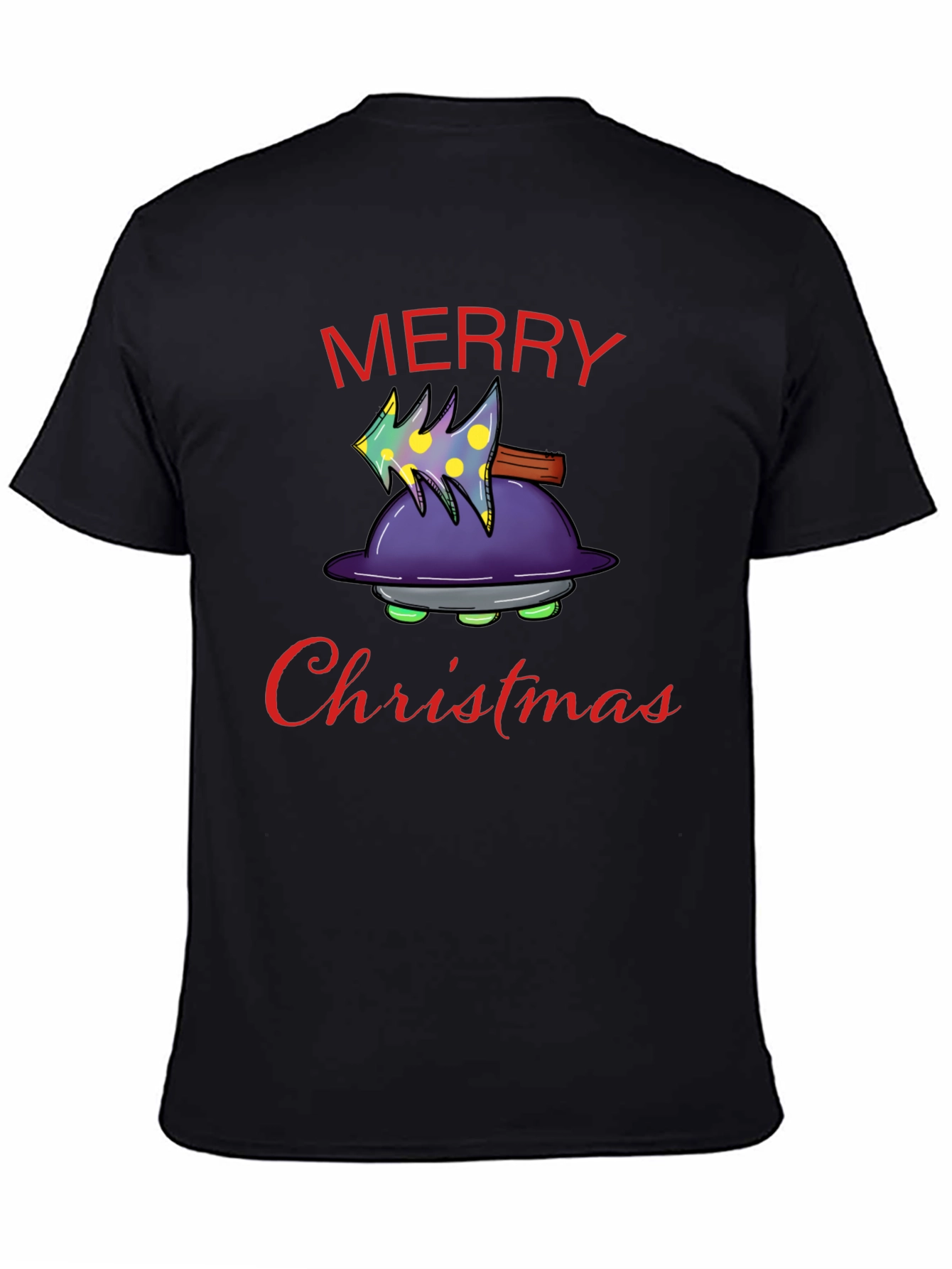 Merry Christmas Alien UFO T-Shirt