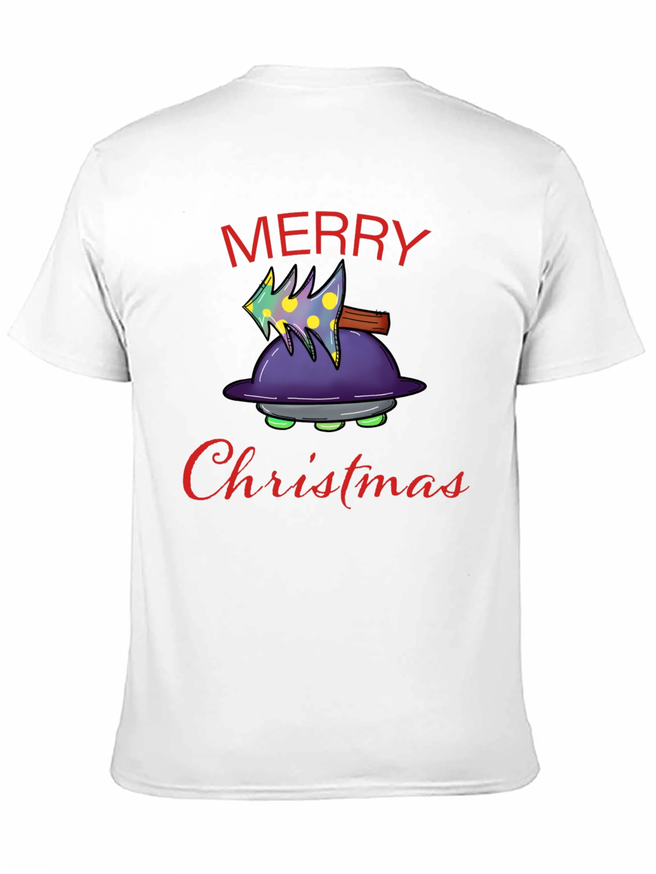 Merry Christmas Alien UFO T-Shirt