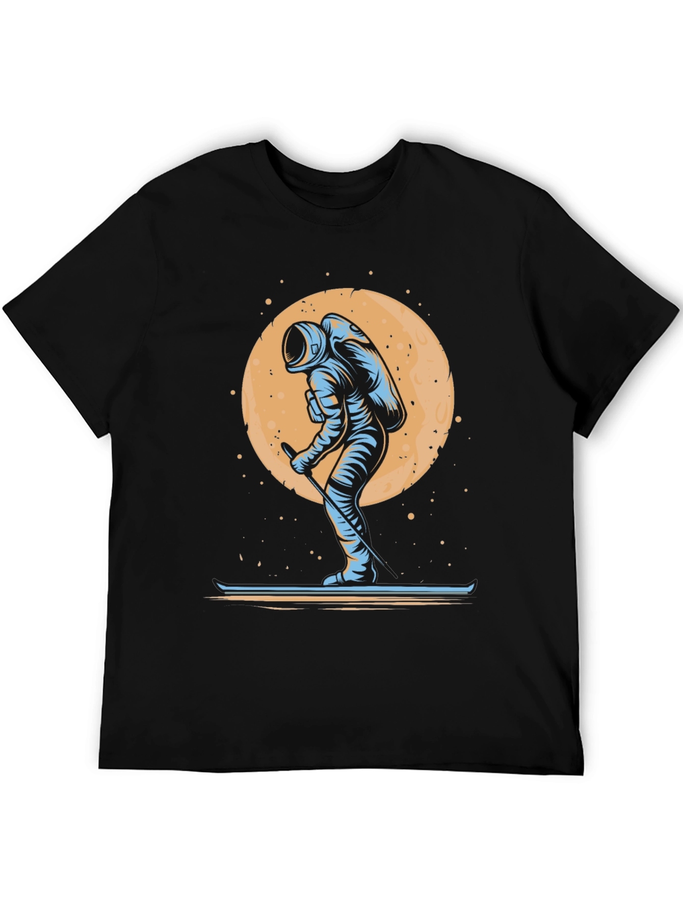 Astronaut Skiing T-Shirt - Space Adventure Tee